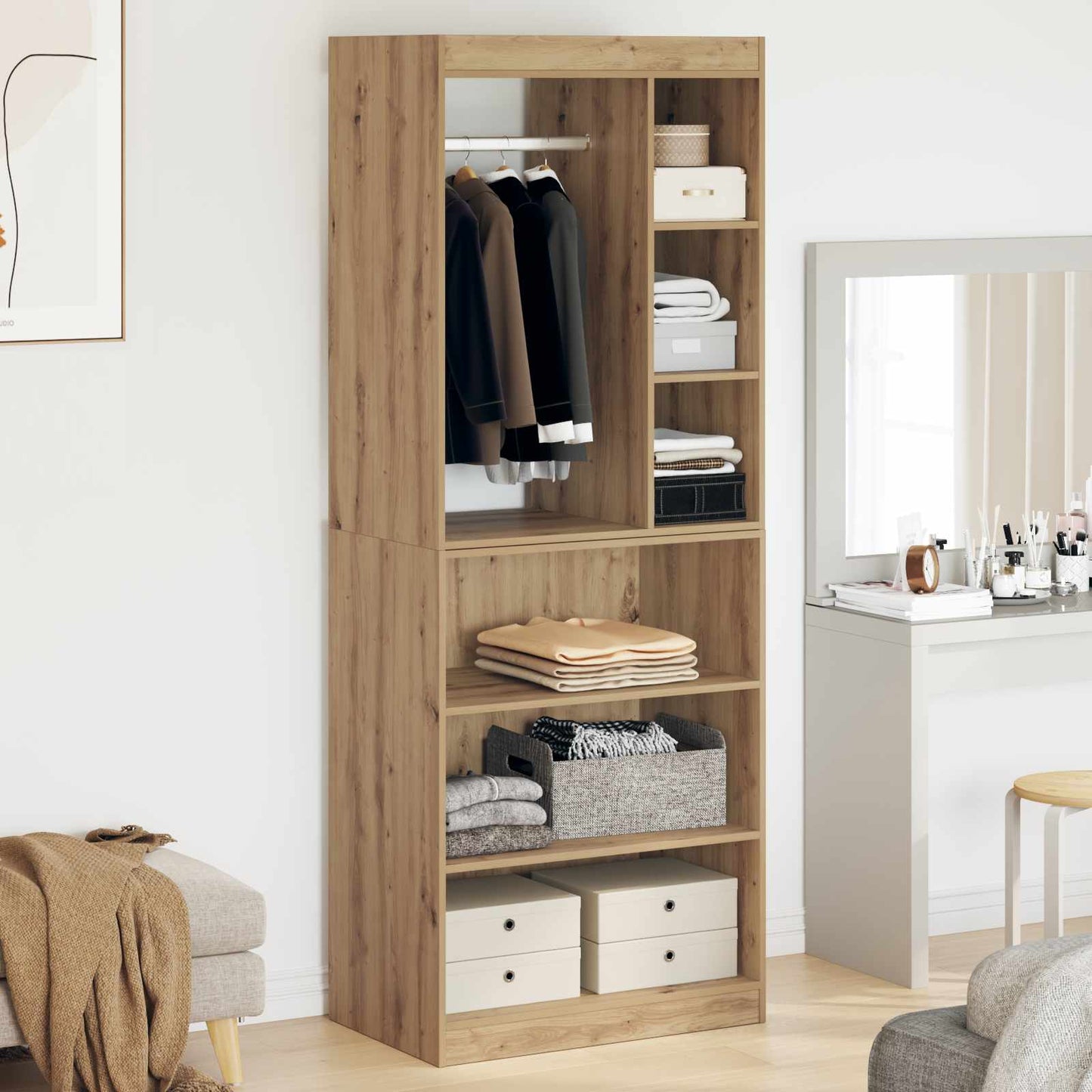 Wardrobe Artisan Oak 77 x 48 x 102 cm Engineered Wood