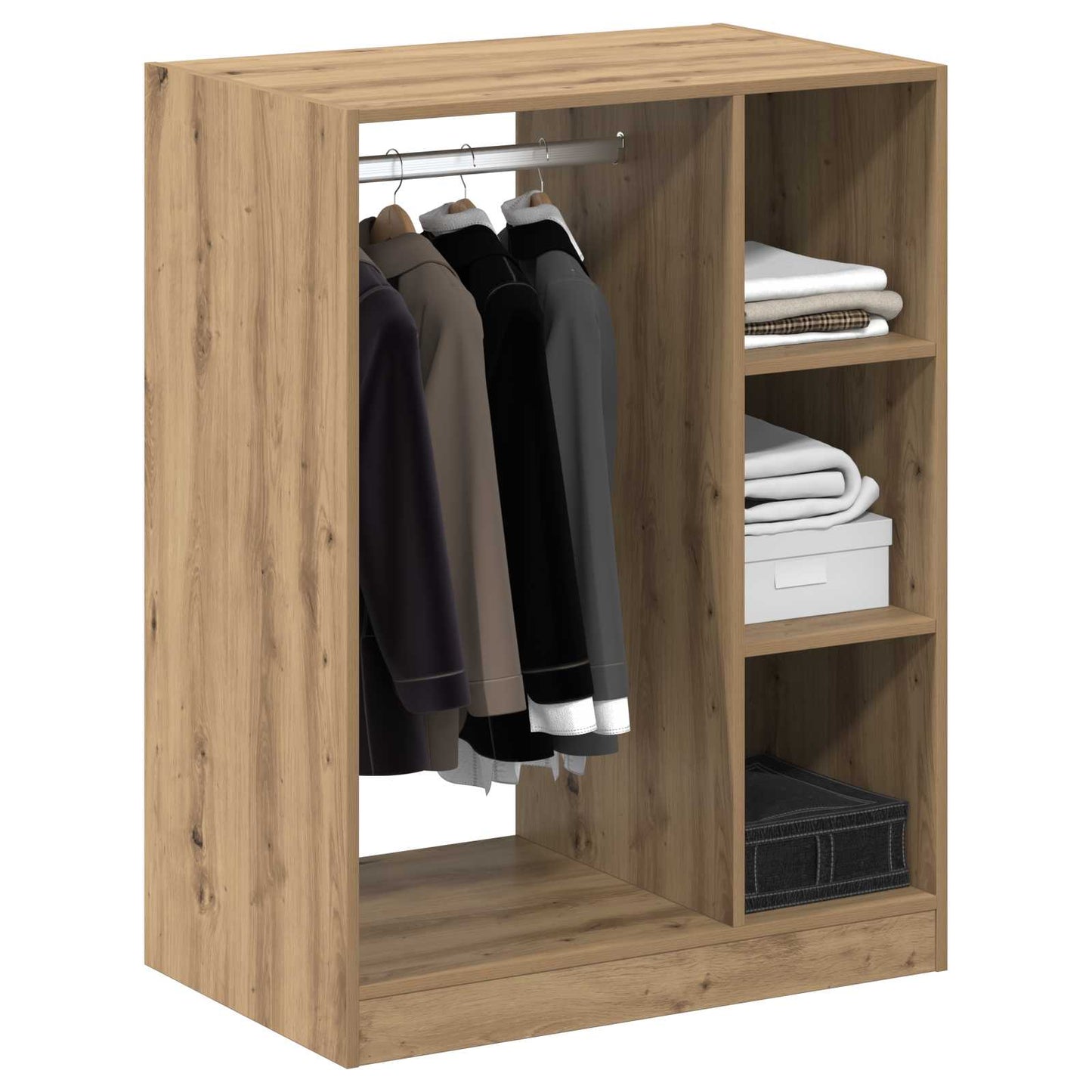 Wardrobe with Shelf with Storage Artisan Oak 77 x 48 x 102 cm