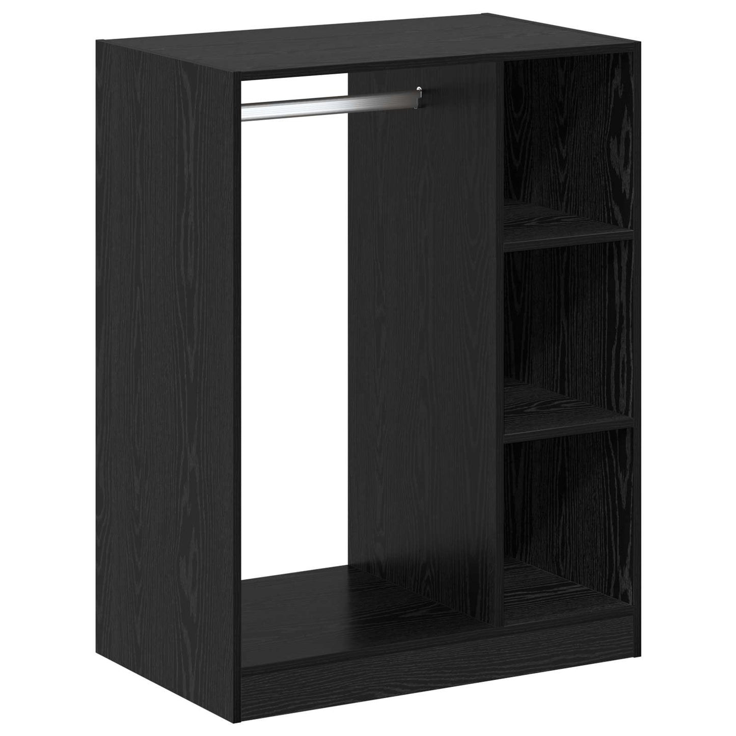 Wardrobe with Shelf with Storage Black Oak 77 x 48 x 102 cm