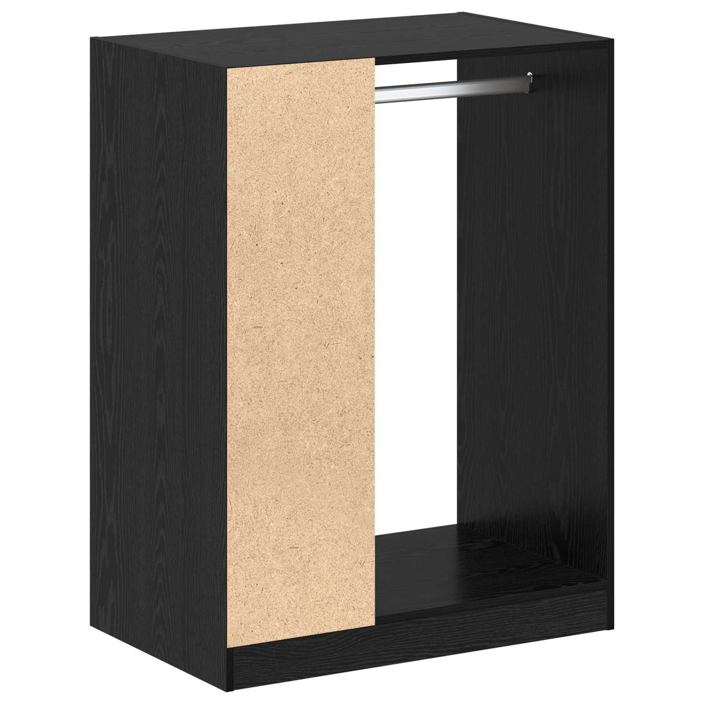 Wardrobe with Shelf with Storage Black Oak 77 x 48 x 102 cm