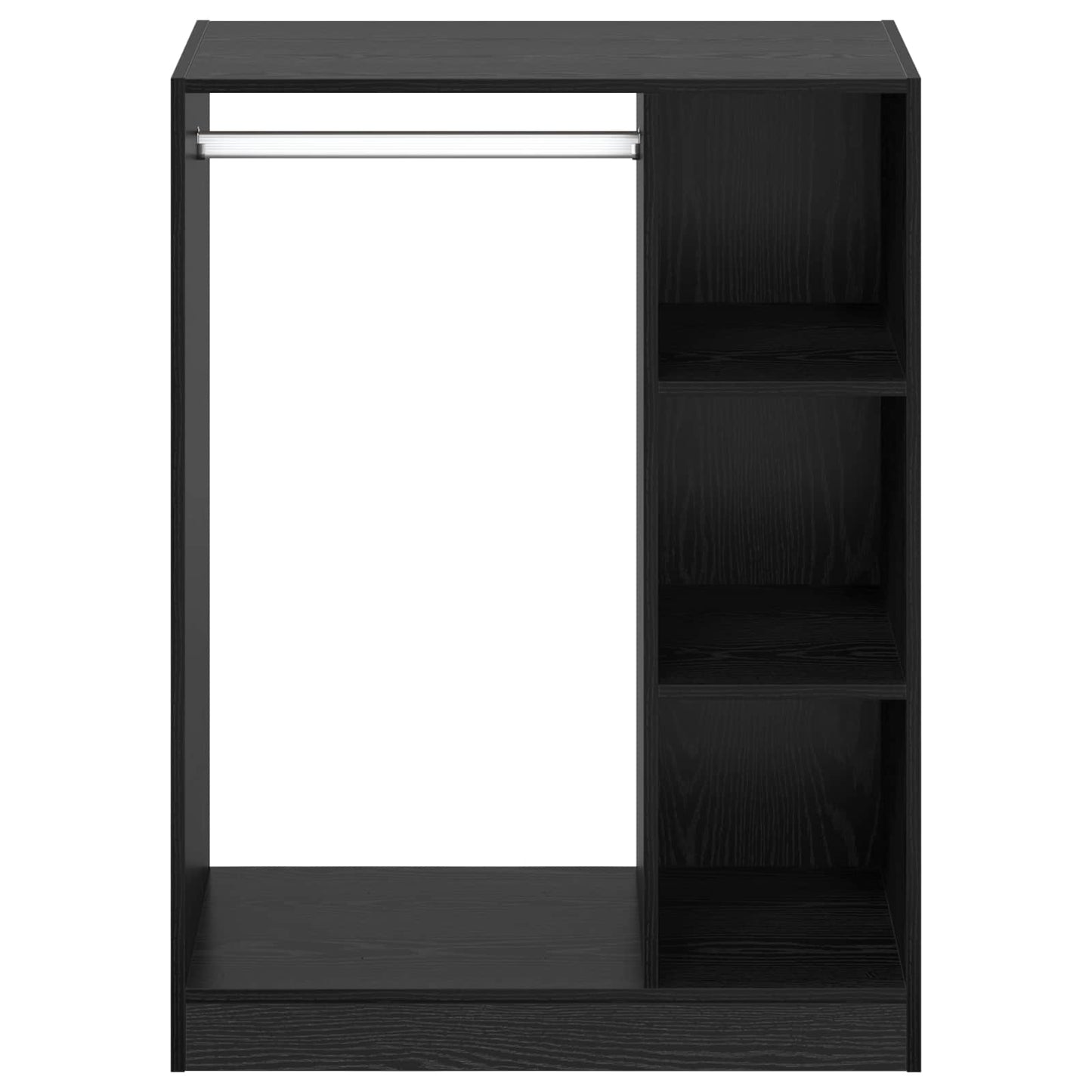 Wardrobe with Shelf with Storage Black Oak 77 x 48 x 102 cm