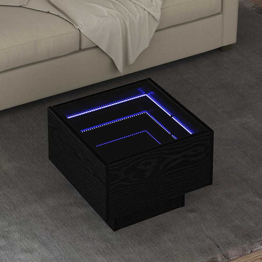 Coffee Table Black oak 40 x 40 x 30 cm Engineered wood