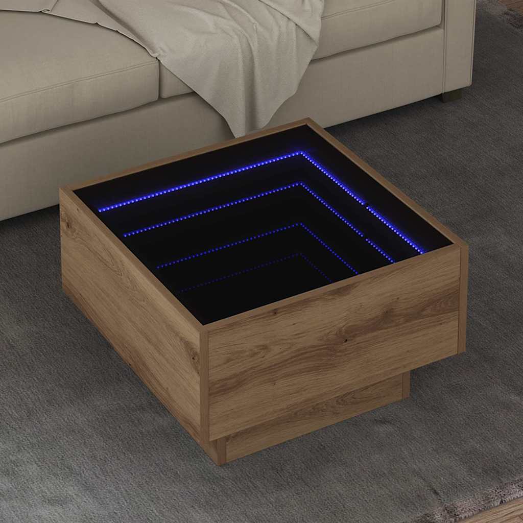 Coffee Table Artisan oak 50 x 50 x 30 cm Engineered wood
