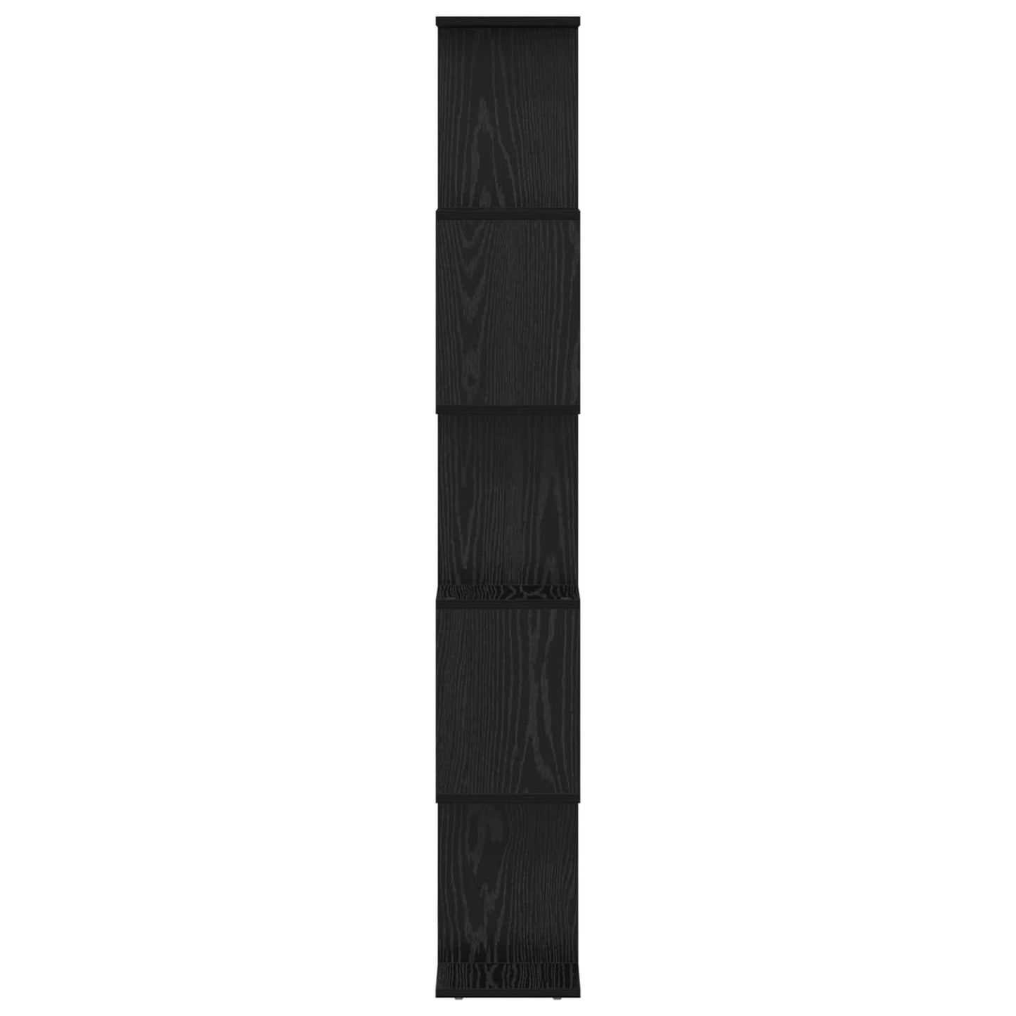 Book Cabinet Black Oak 70 x 24 x 161 cm Engineered Wood