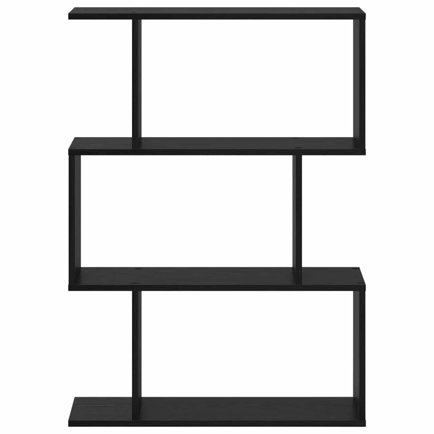 Book Cabinet 3-Tier 70 x 24 x 97 cm Engineered Wood Black Oak