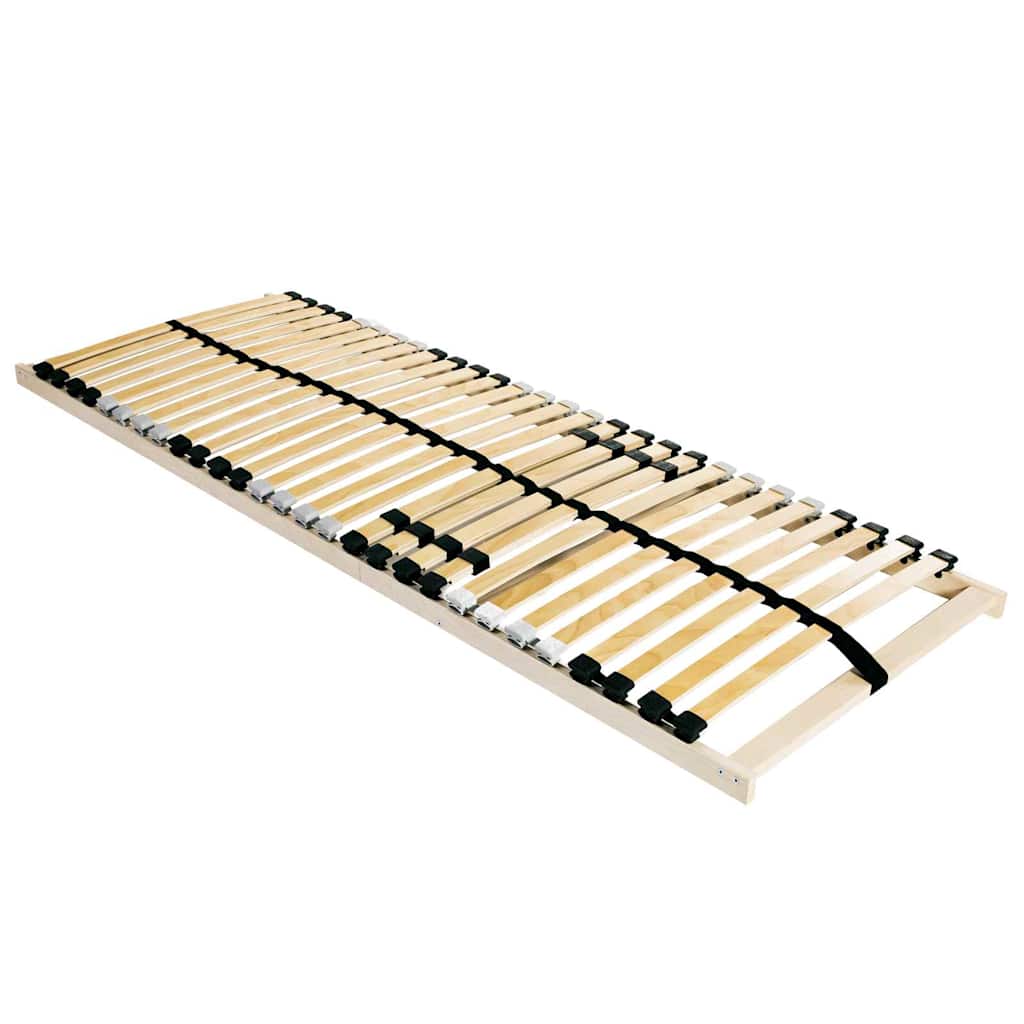 Slatted Bed Base Brown 140 x 190 cm Solid Beech Wood