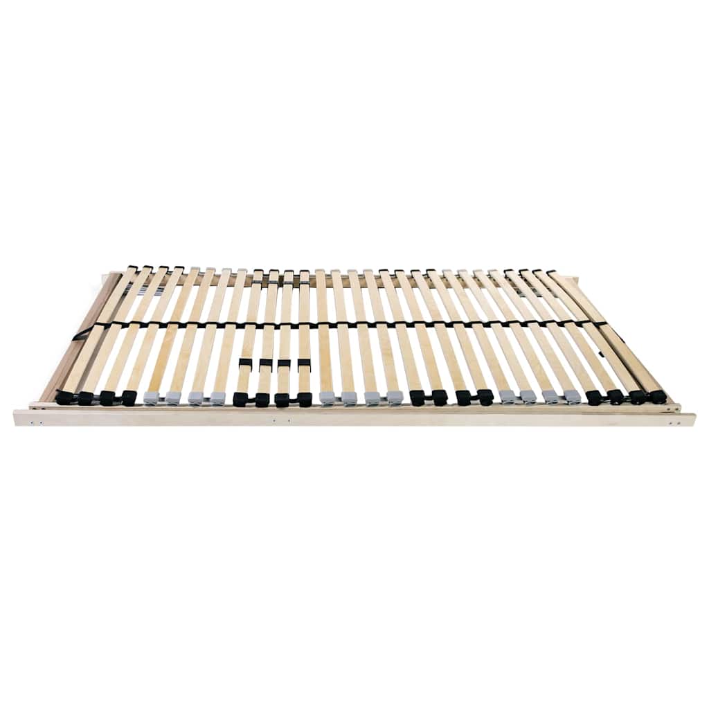 Slatted Bed Base Manual Brown 80 x 190 cm Solid Beech Wood