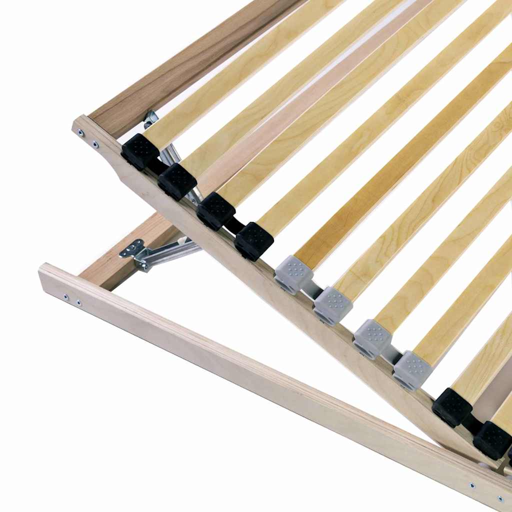 Slatted Bed Base Manual Brown 90 x 190 cm Solid Beech Wood