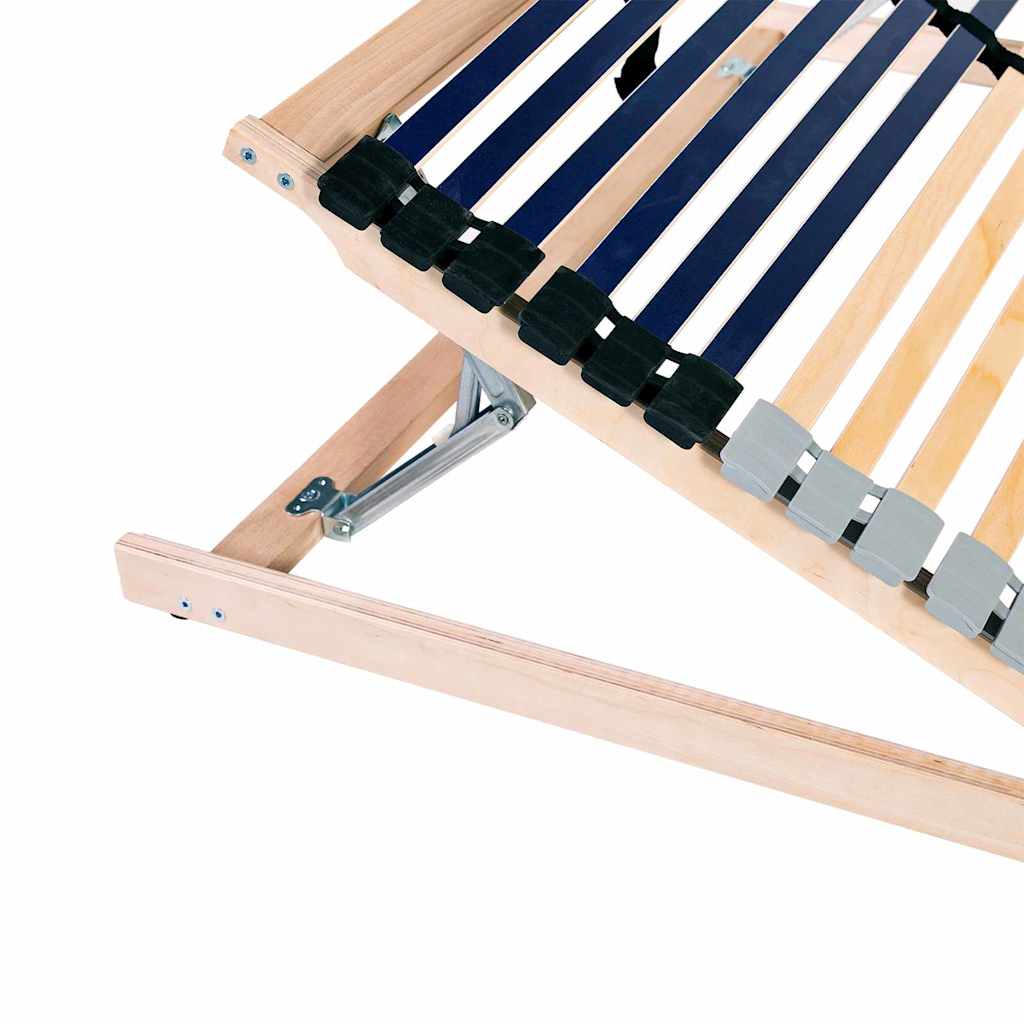 Slatted Bed Base Manual Brown 80 x 190 cm Solid Beech Wood