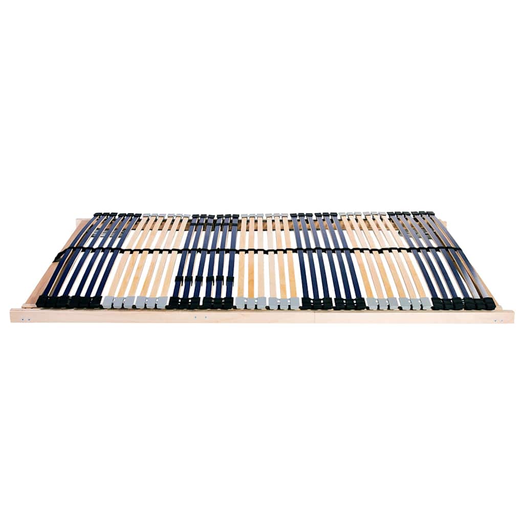 Slatted Bed Base Manual Brown 100 x 190 cm Solid Beech Wood