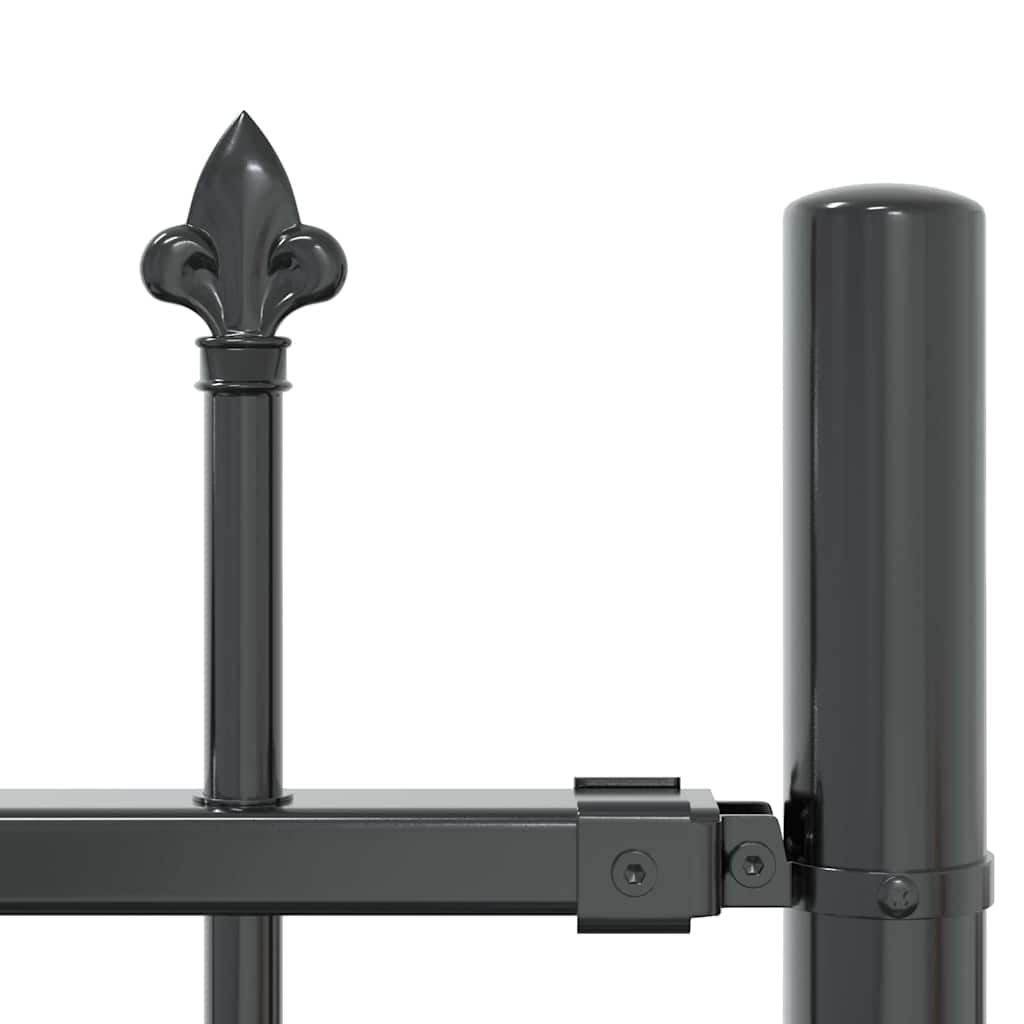 Garden Fence Woerden Grey 240 x 115 cm Powder-coated steel