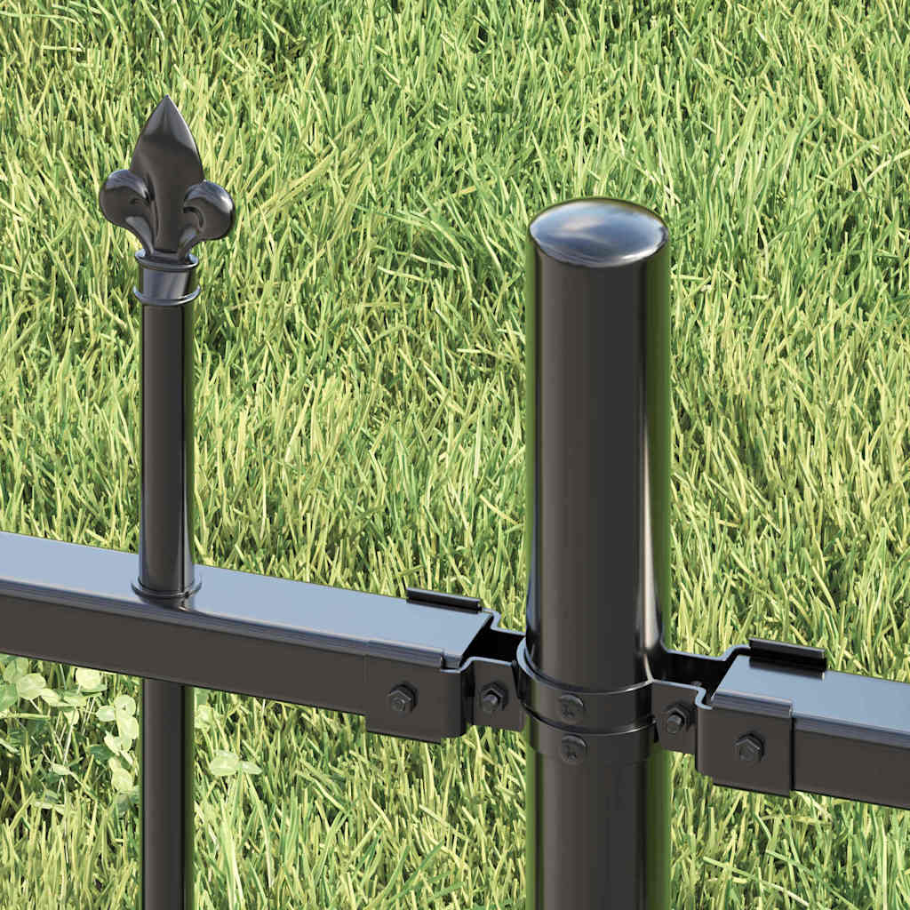 Garden Fence Woerden Grey 240 x 115 cm Powder-coated steel
