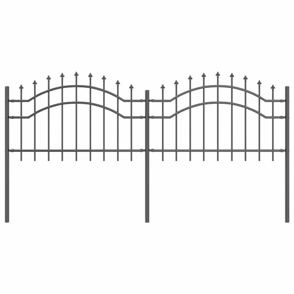 Garden Fence Woerden Grey 240 x 115 cm Powder-coated steel