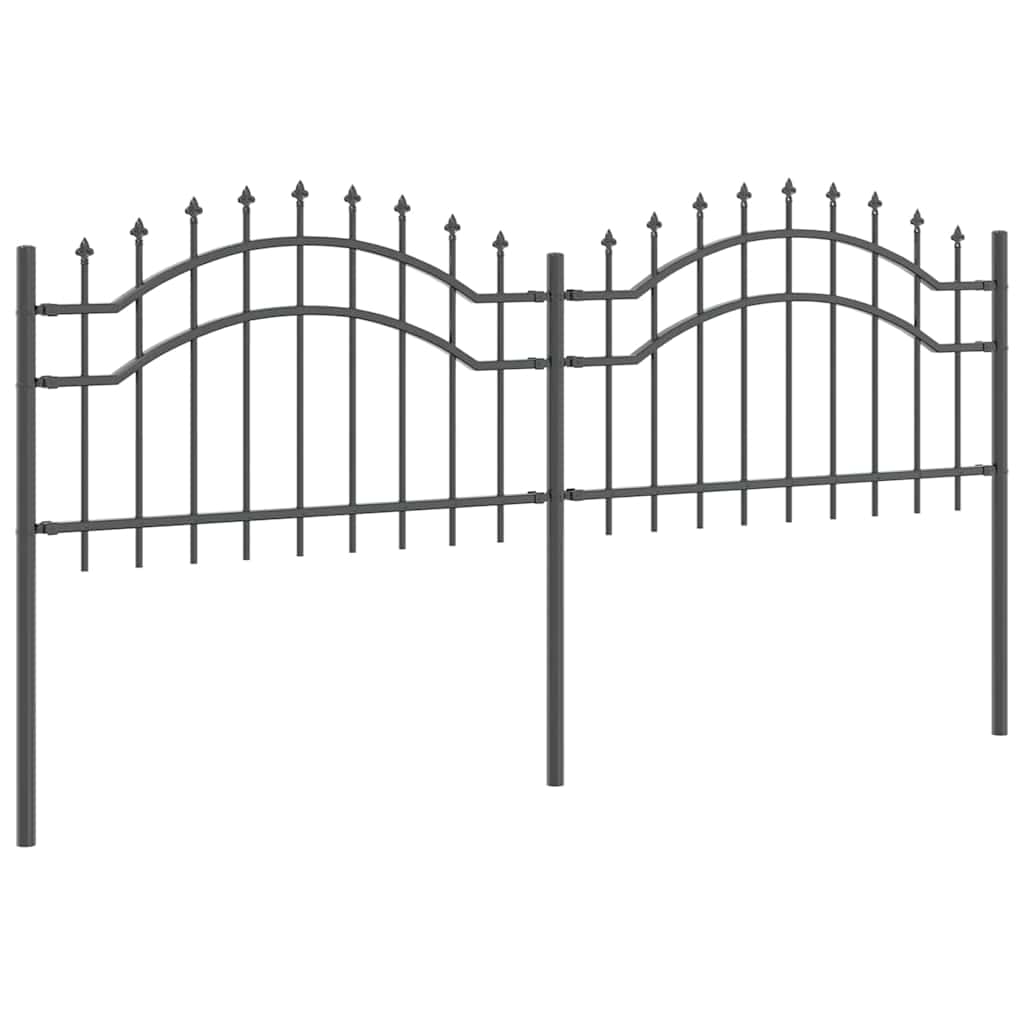 Garden Fence Woerden Grey 240 x 115 cm Powder-coated steel
