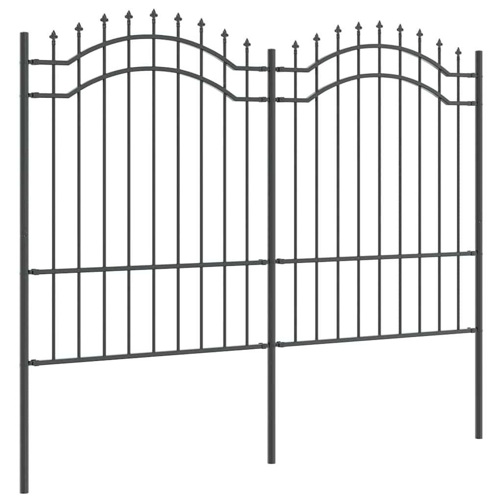 Garden Fence Woerden Grey 240 x 190 cm Powder-coated steel