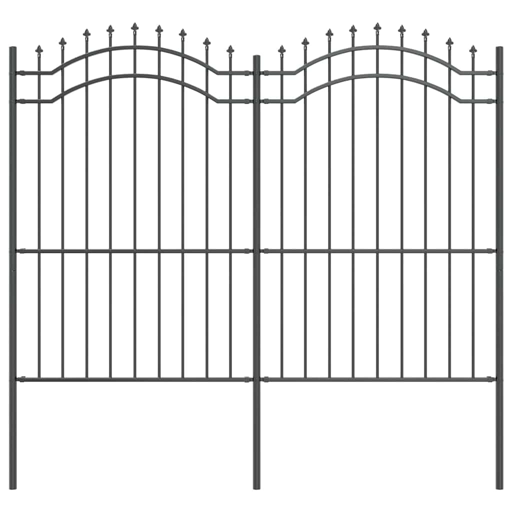 Garden Fence Woerden Grey 240 x 215 cm Powder-coated steel