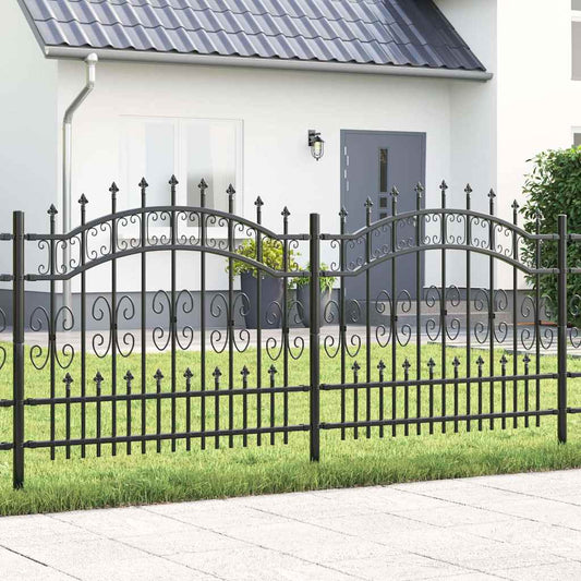 Garden Fence KAMPEN 240 x 140 cm Mesh Powder-coated steel Grey