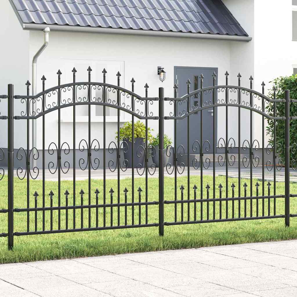 Garden Fence KAMPEN 240 x 166 cm Mesh Powder-coated steel Grey