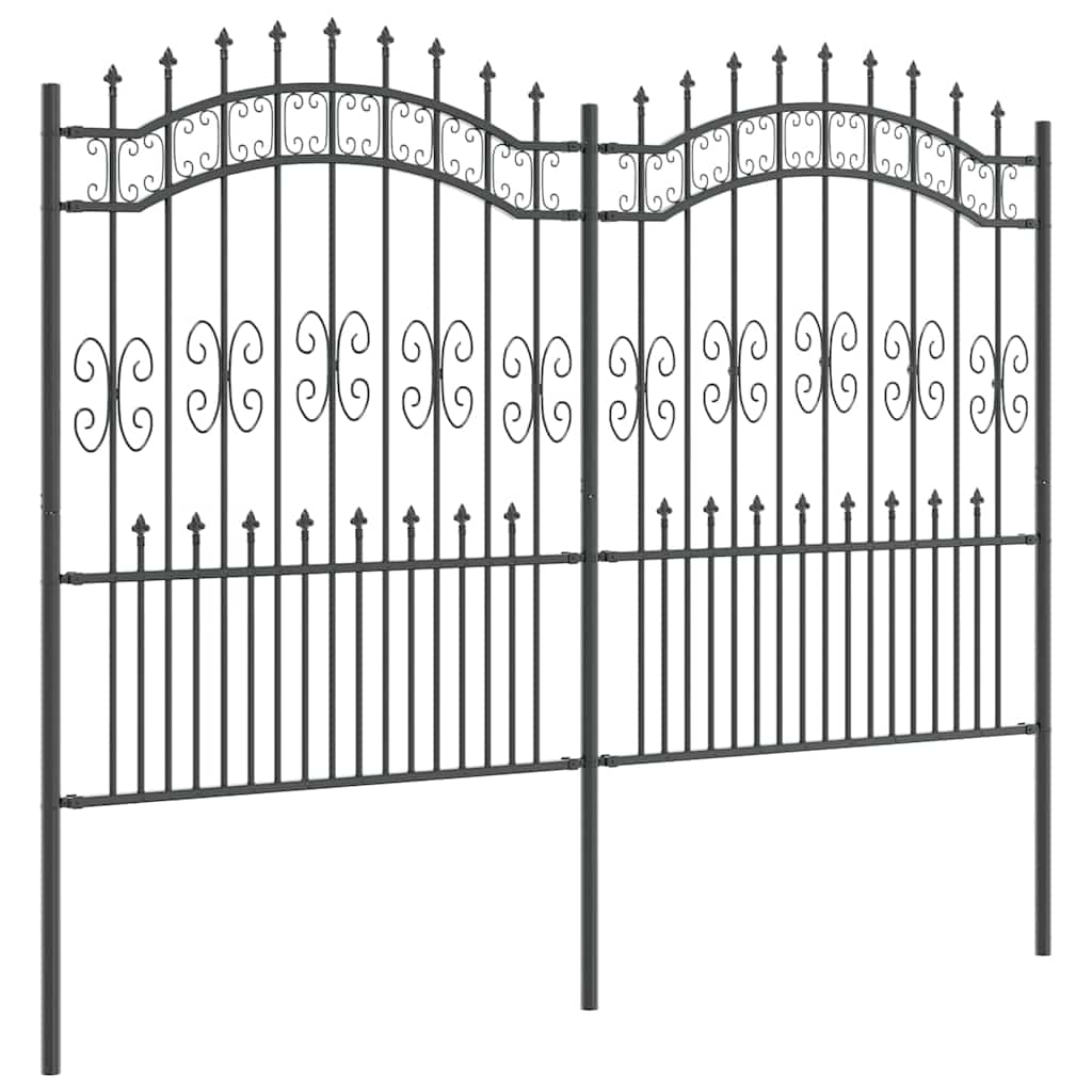 Garden Fence KAMPEN 240 x 202.5 cm Mesh Powder-coated steel