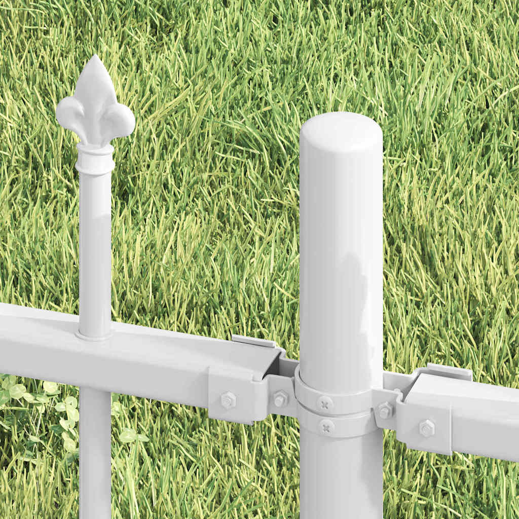 Garden Fence Woerden White 240 x 190 cm Powder-coated steel