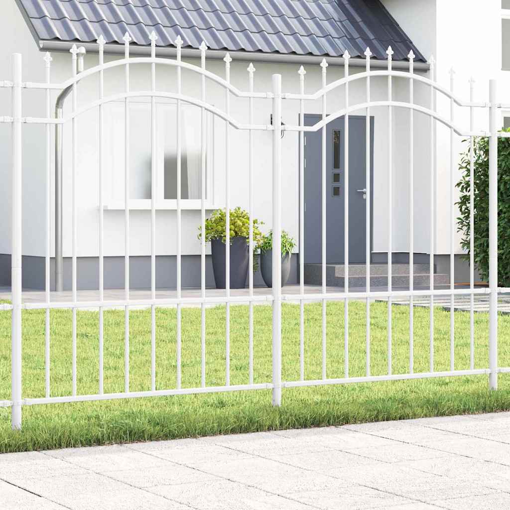Garden Fence Woerden White 240 x 190 cm Powder-coated steel