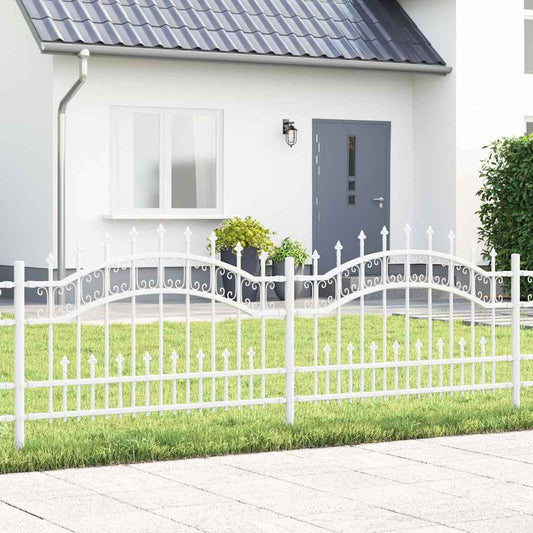 Garden Fence KAMPEN 240 x 118 cm Mesh Powder-coated steel White