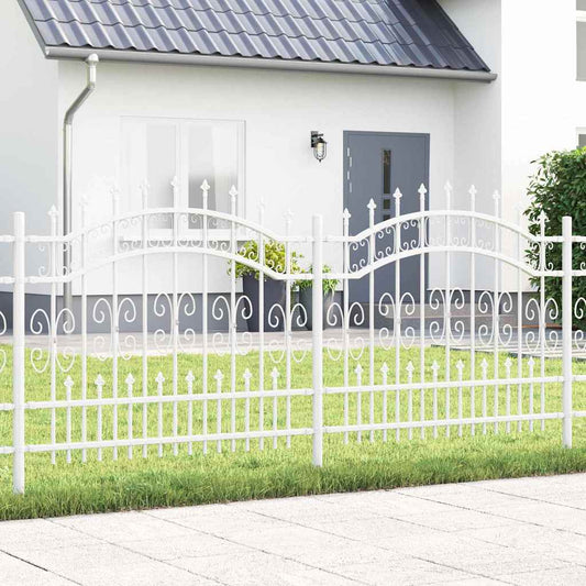 Garden Fence KAMPEN 240 x 140 cm Mesh Powder-coated steel White