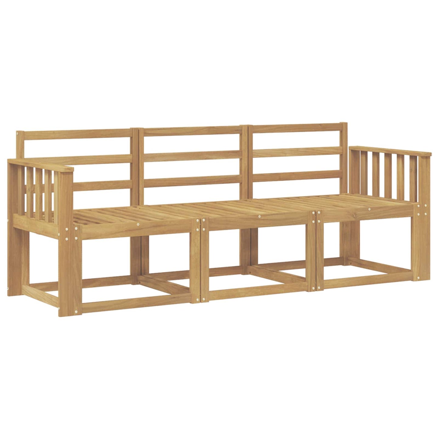 Outdoor Sofa Set 3 pcs White 189.5 x 63 x 73 cm