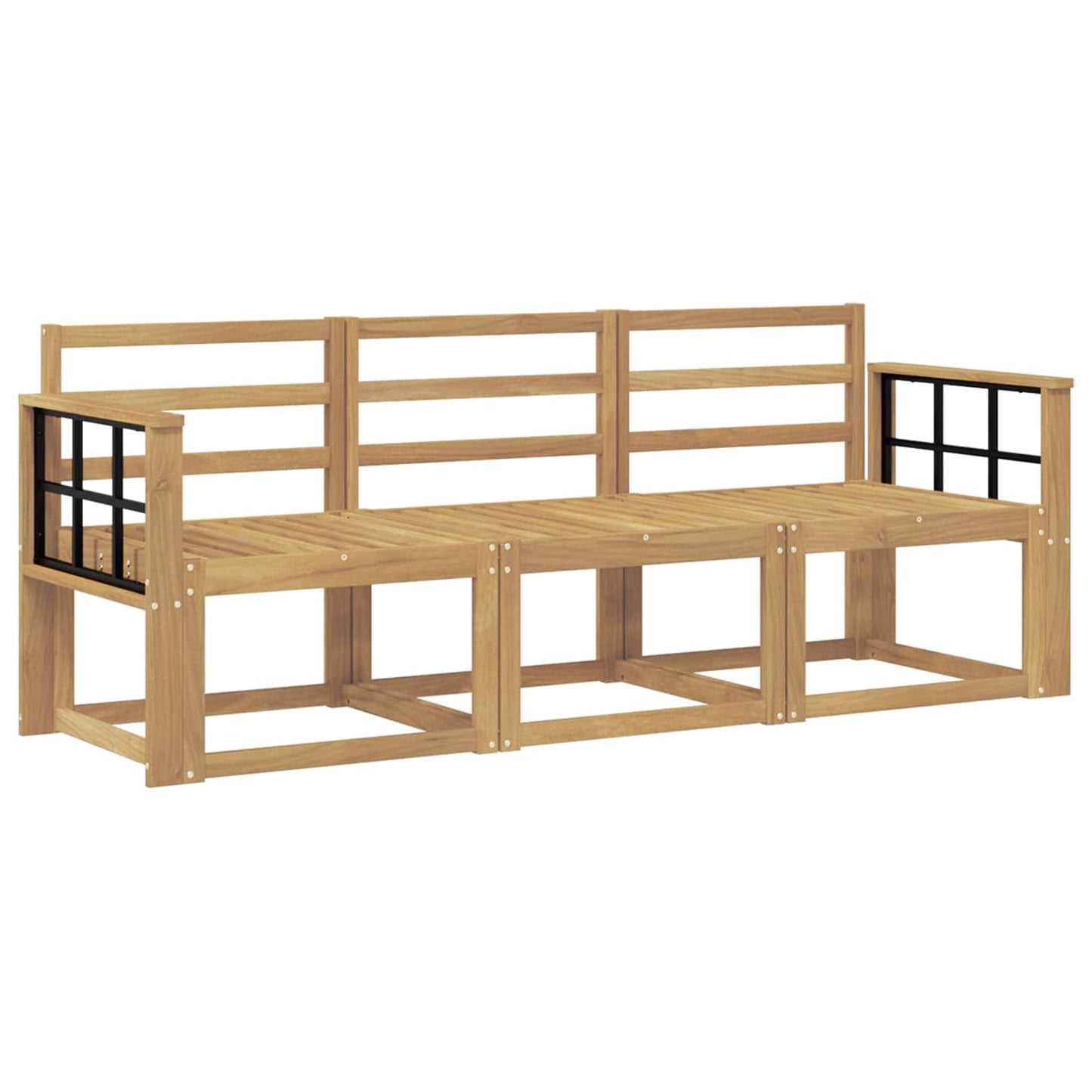 Outdoor Sofa Set 3 pcs White 189.5 x 63 x 73 cm