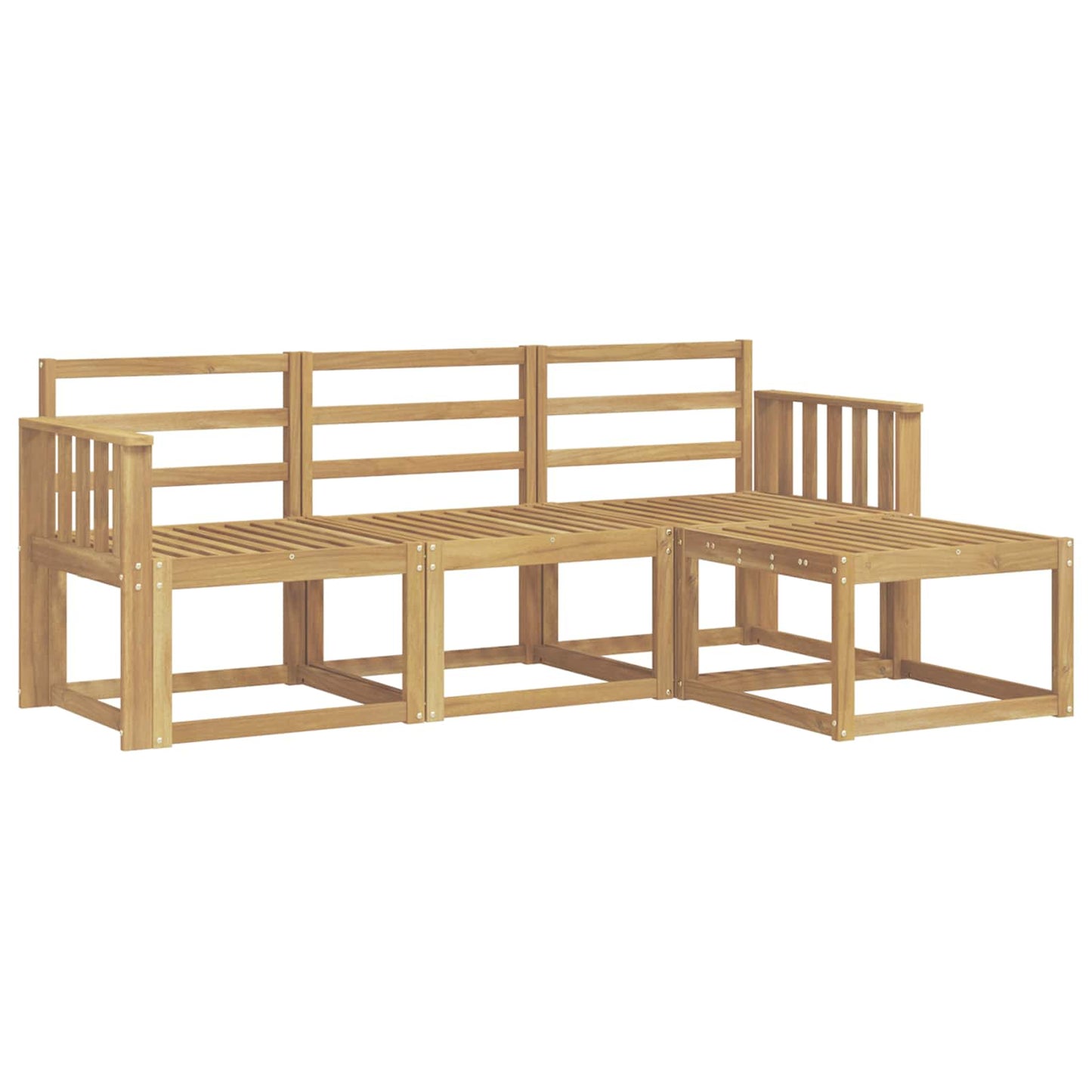 Outdoor Sofa Set 4 pcs White 189.5 x 122.5 x 73 cm