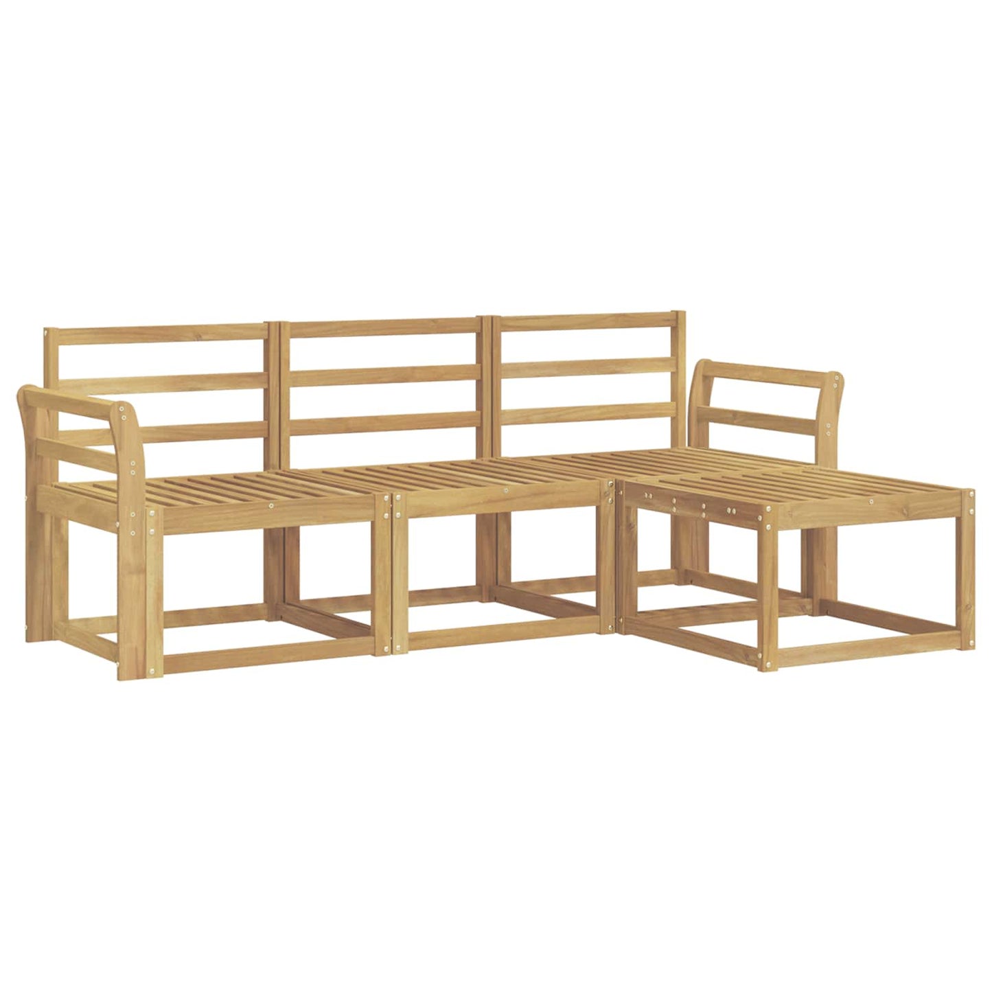 Outdoor Sofa Set 4 pcs White 194 x 122.5 x 73 cm