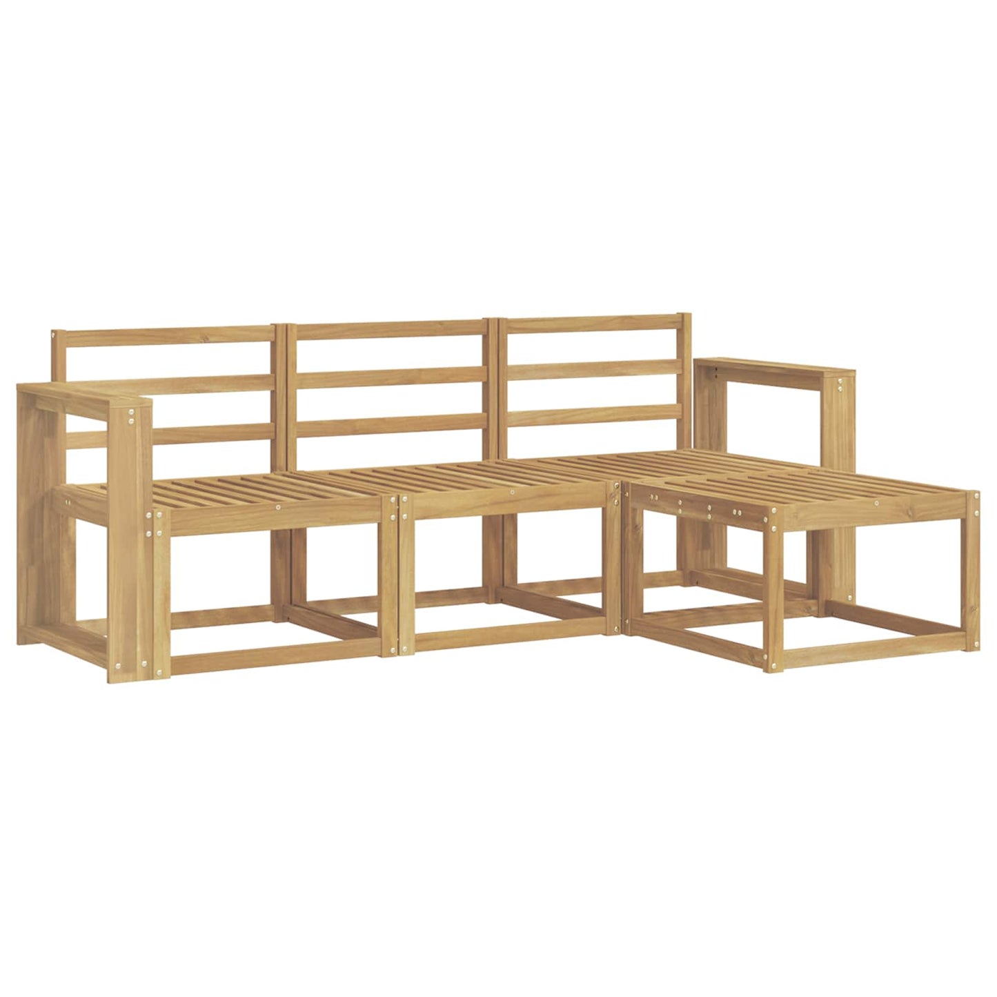Outdoor Sofa Set 4 pcs White 193.5 x 122.5 x 73 cm