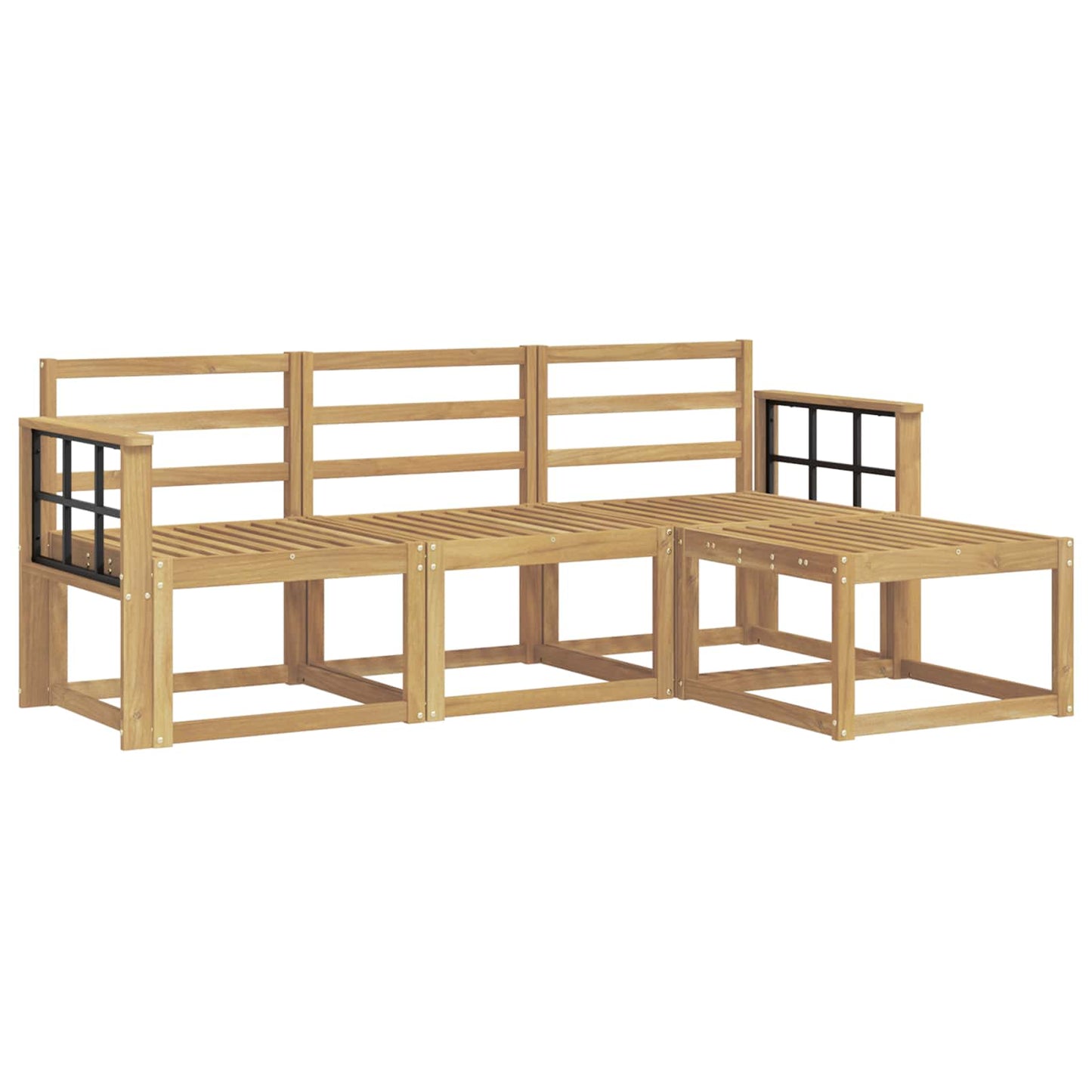 Outdoor Sofa Set 4 pcs White 189.5 x 122.5 x 73 cm