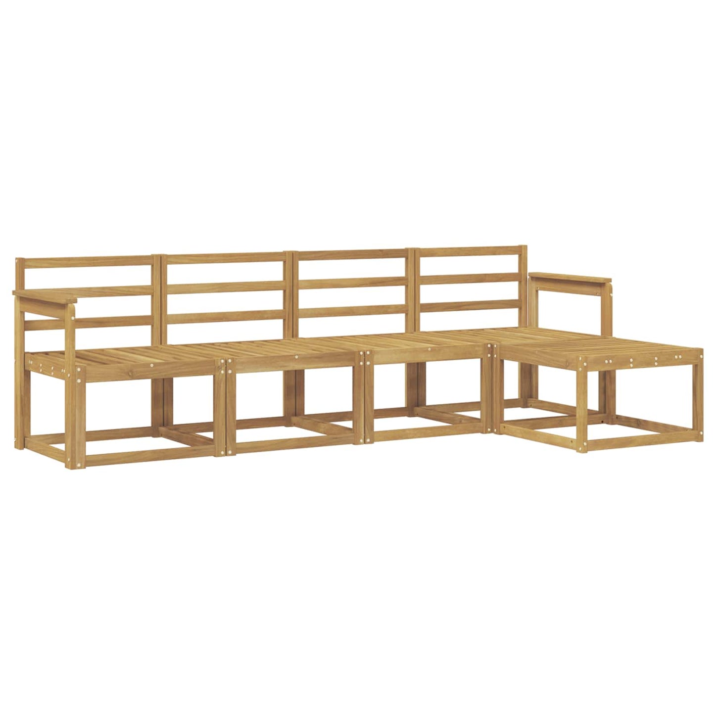 Outdoor Sofa Set 5 pcs White 249 x 122.5 x 73 cm