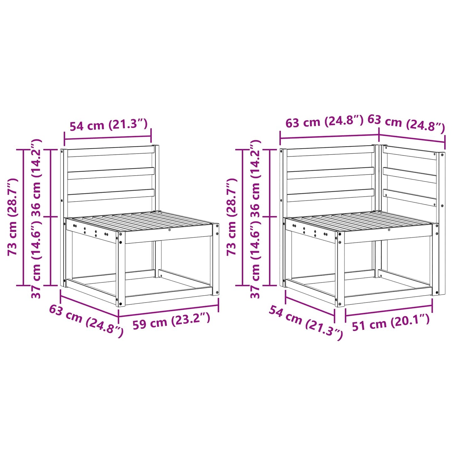 Outdoor Sofa Set 5 pcs White Solid Acacia Wood