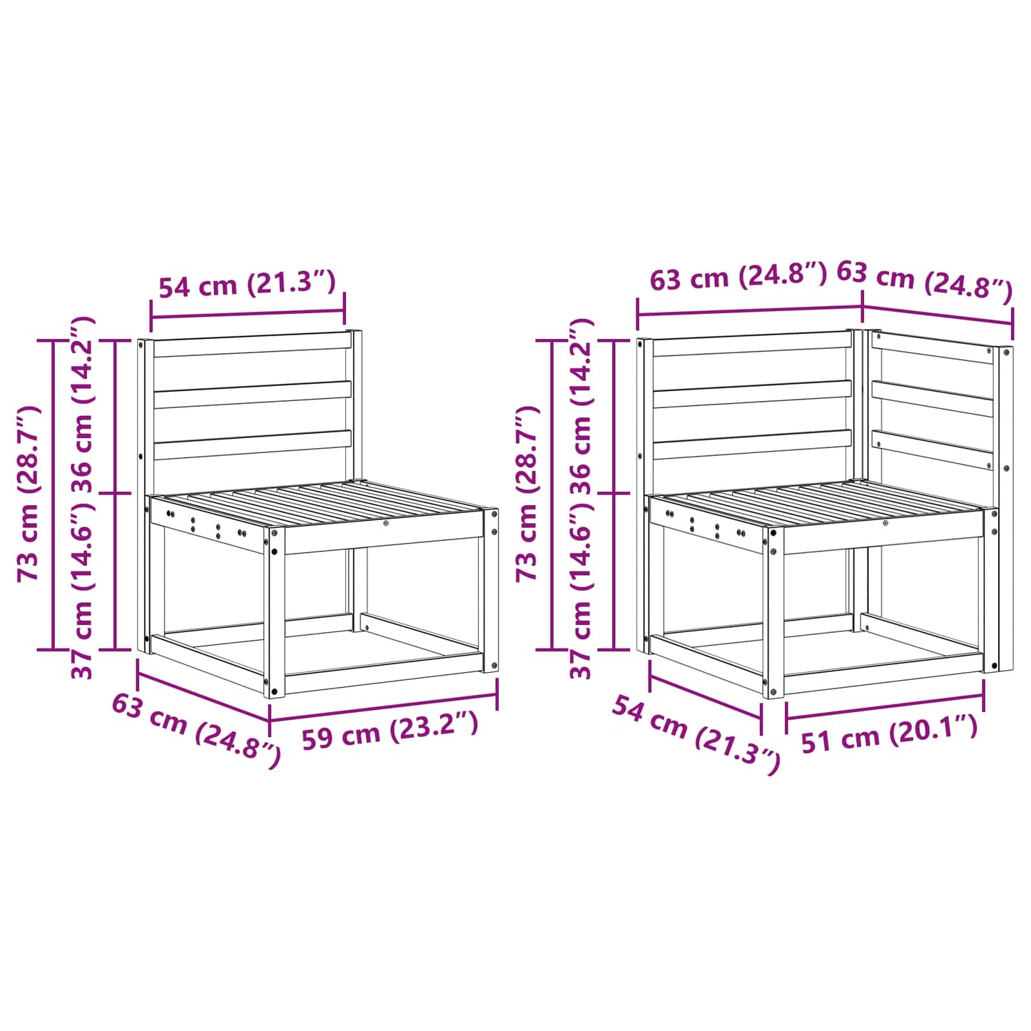 Outdoor Sofa Set 5 pcs White Solid Acacia Wood
