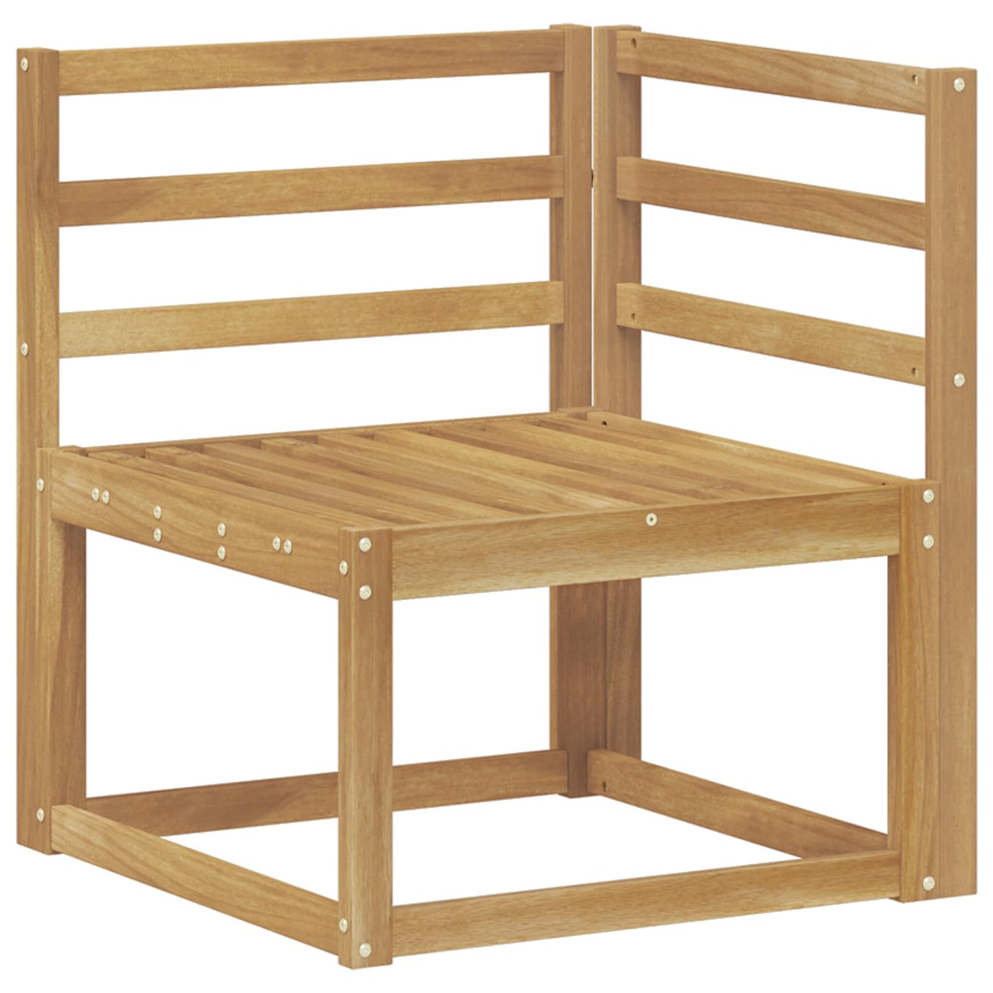 Outdoor Sofa Set 5 pcs White Solid Acacia Wood