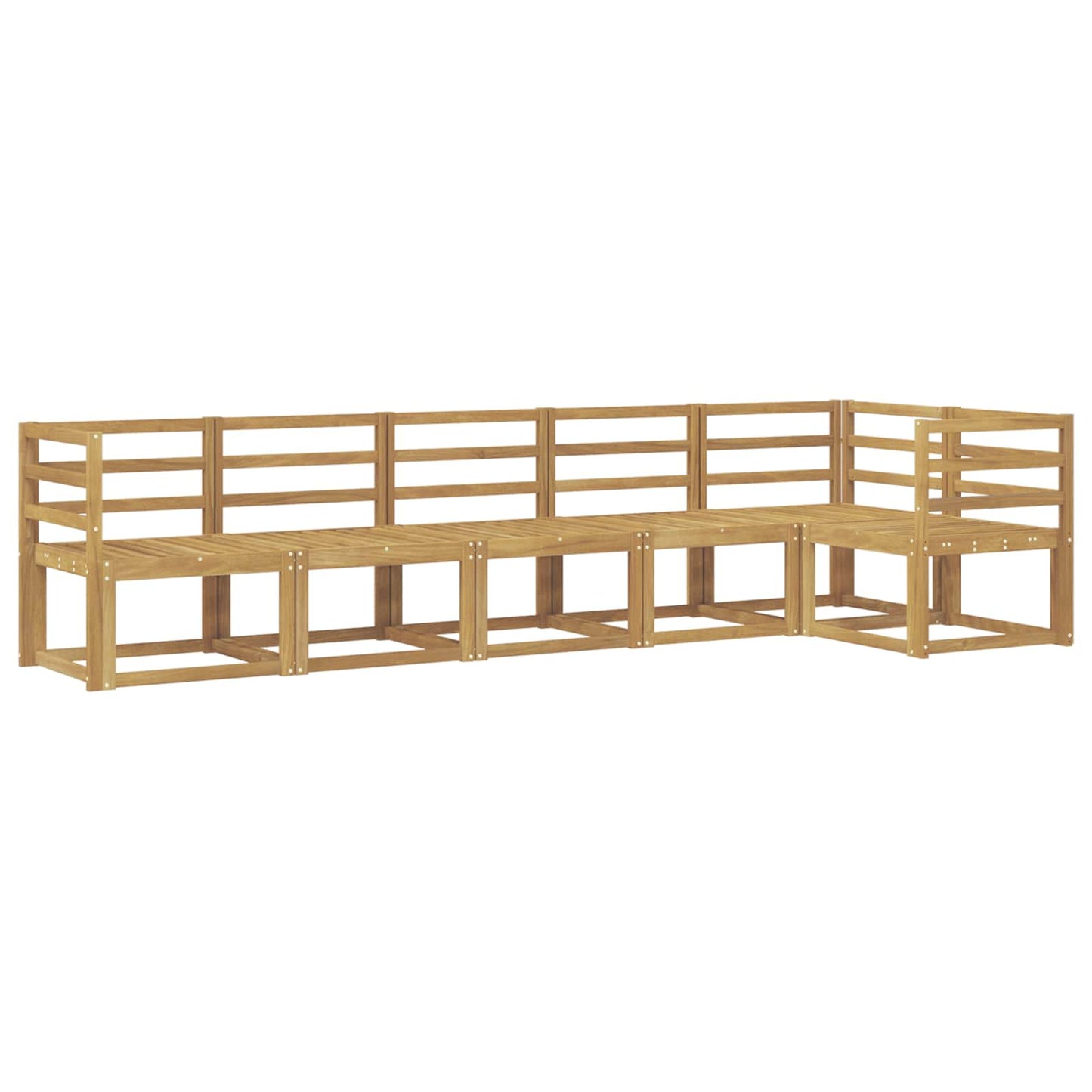 Outdoor Sofa Set 6 pcs White Solid Acacia Wood