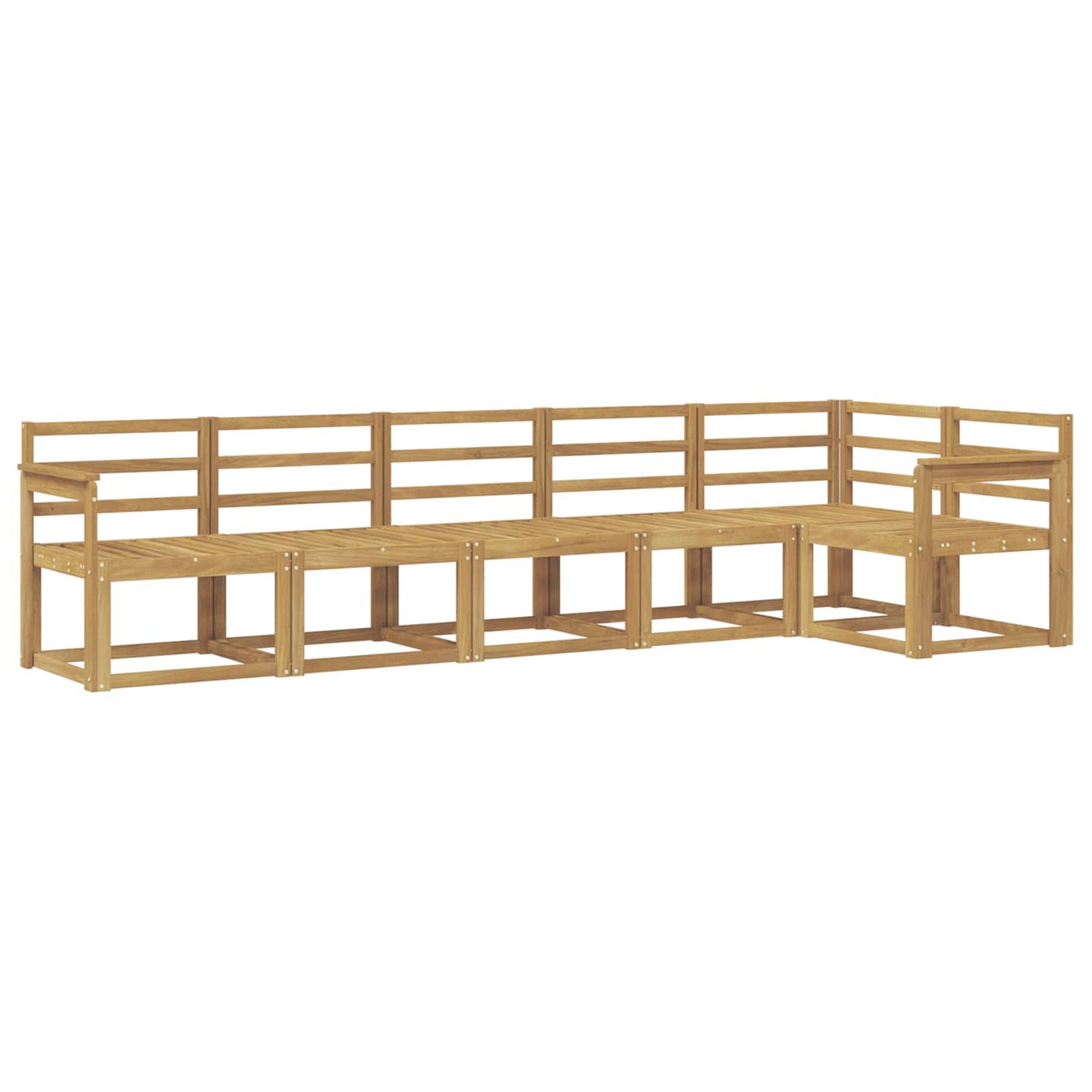 Outdoor Sofa Set 6 pcs White Solid Acacia Wood
