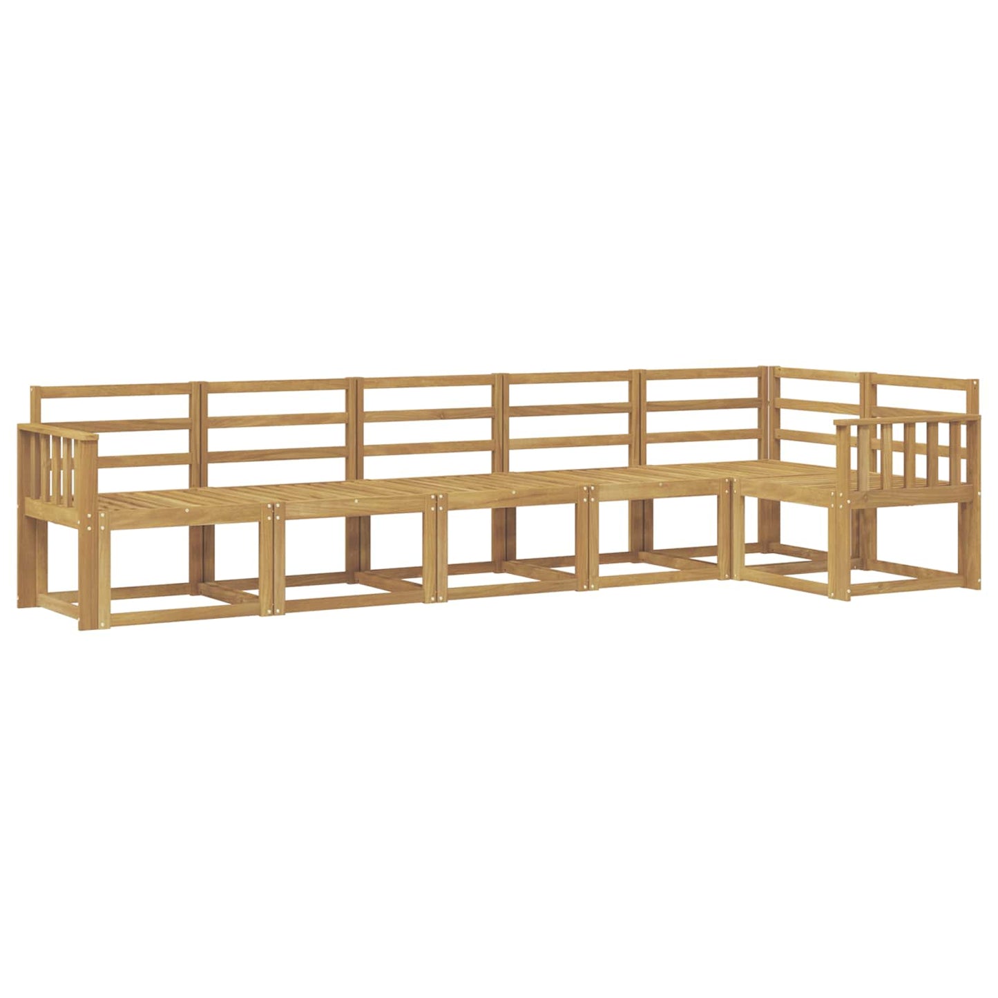 Outdoor Sofa Set 6 pcs White Solid Acacia Wood