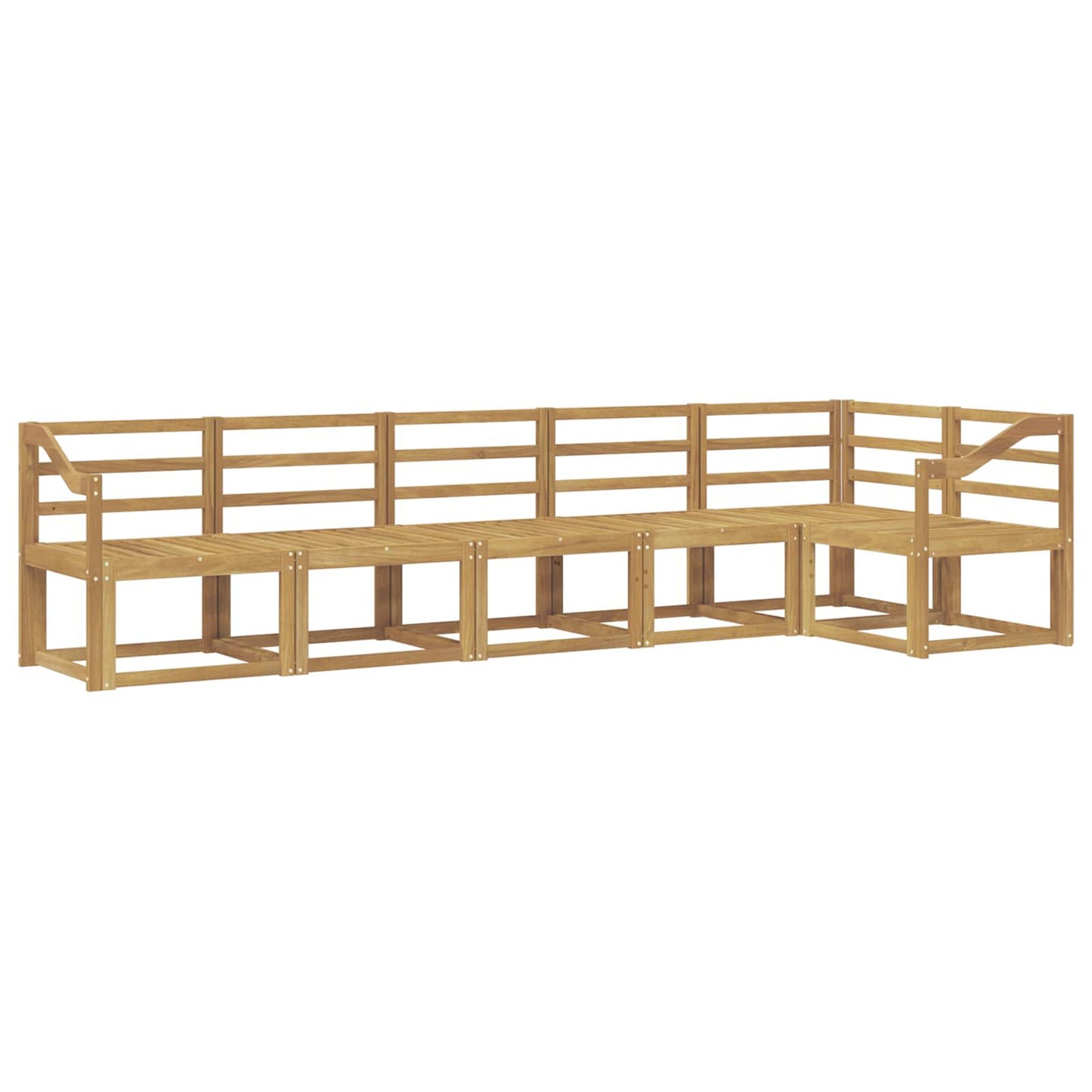 Outdoor Sofa Set 6 pcs White Solid Acacia Wood
