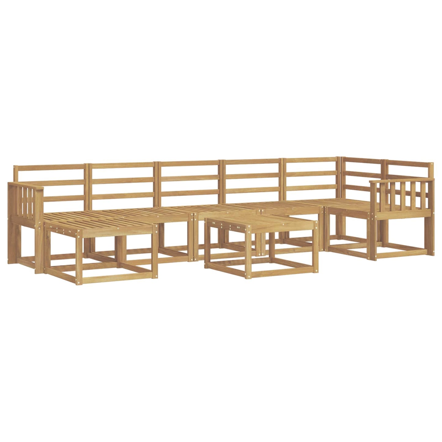 Outdoor Sofa Set 8 pcs White Solid Acacia Wood
