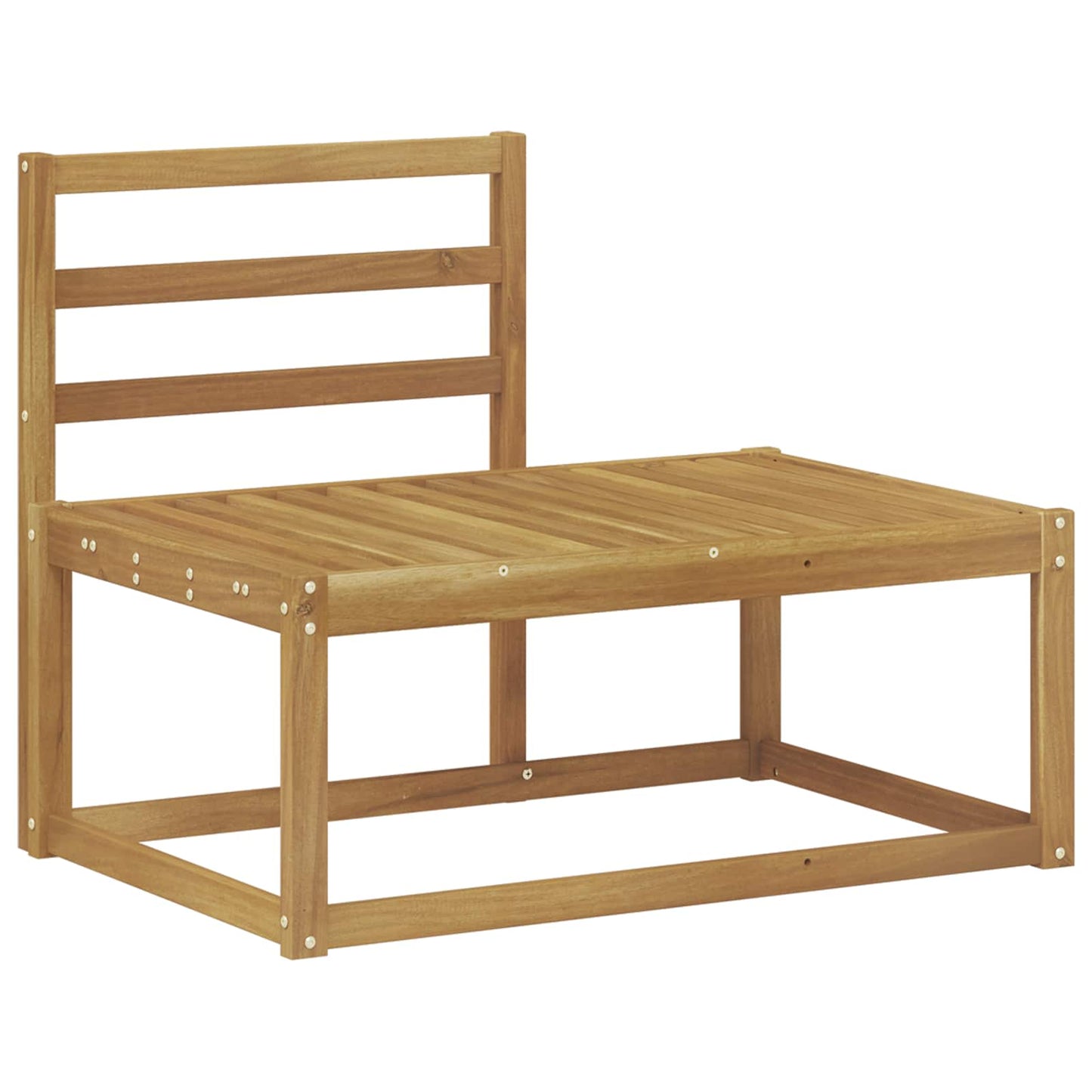 Outdoor Sofa Set 2 pcs White Solid Acacia Wood
