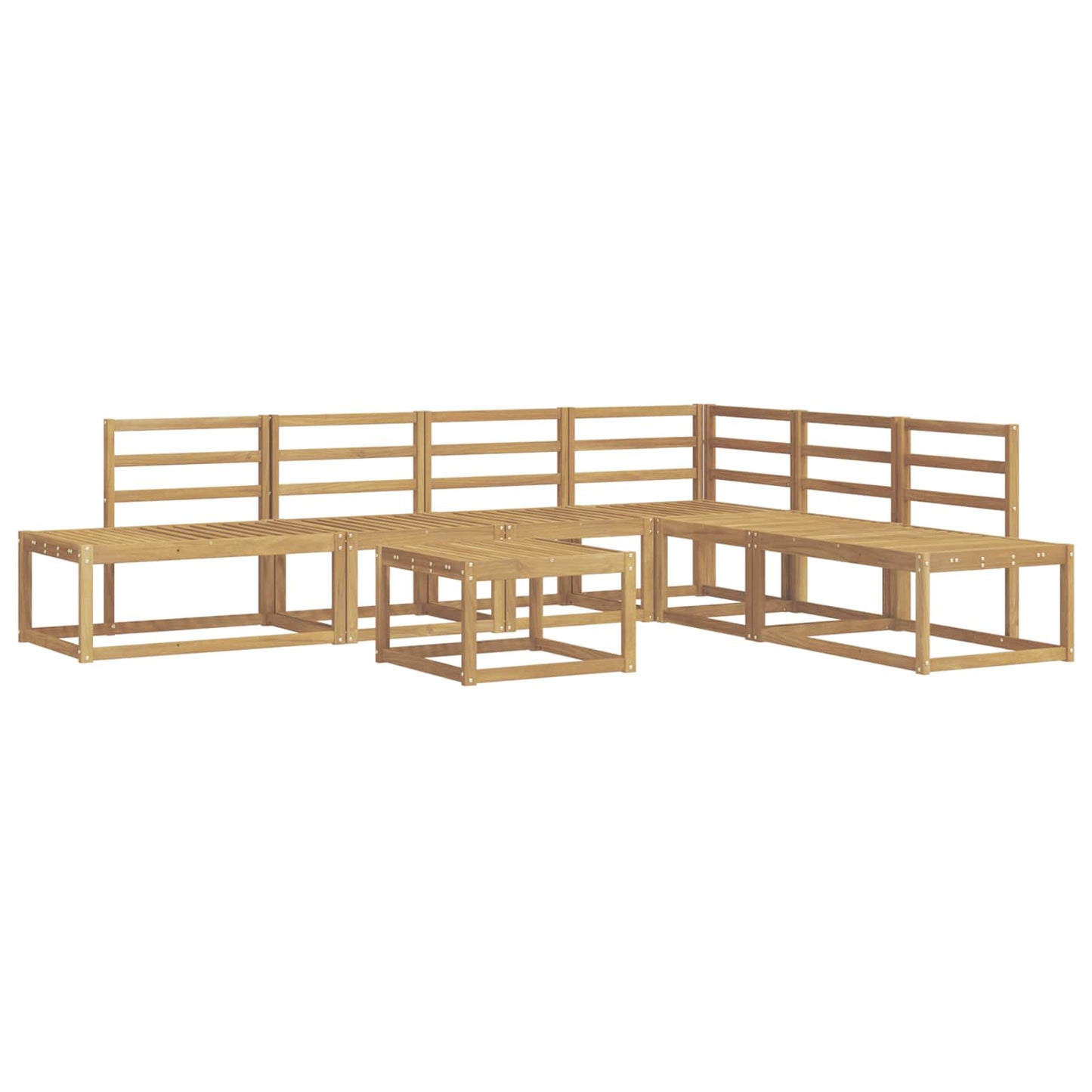 Outdoor Sofa Set 7 Piece White