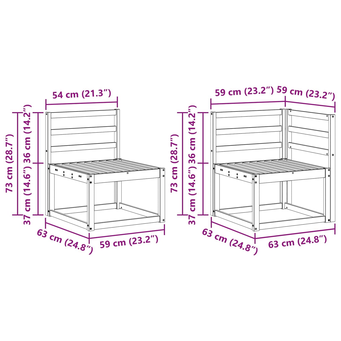 Outdoor Sofa Set 9 pcs White Solid Acacia Wood