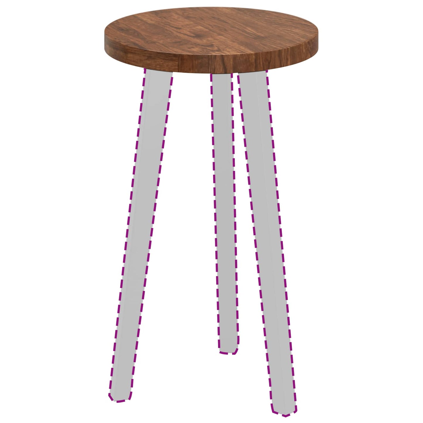 Table Top Light Brown Ø 30 x 2.5 cm Solid Oak Wood