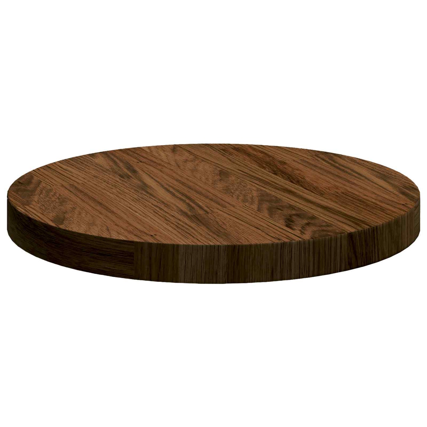 Table Top Dark Brown Ø 30 x 2.5 cm Solid Oak Wood