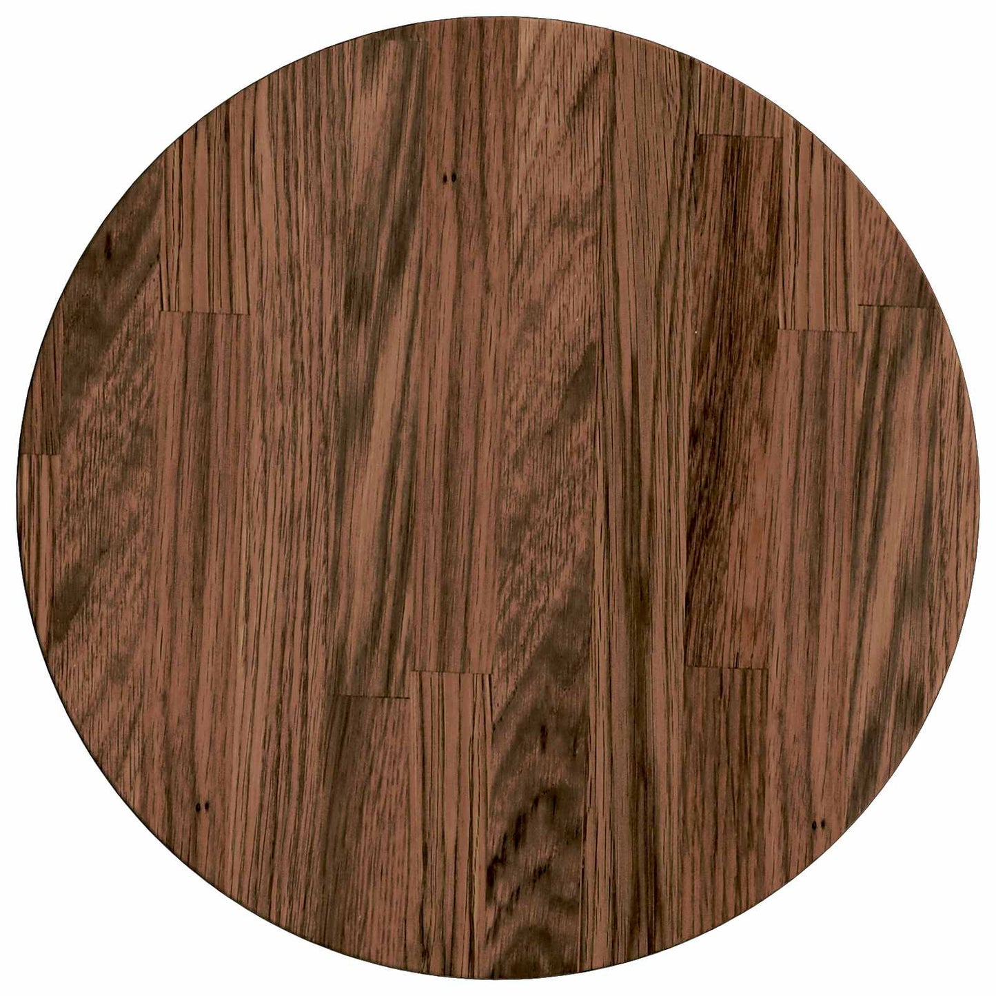 Table Top Dark Brown Ø 30 x 2.5 cm Solid Oak Wood