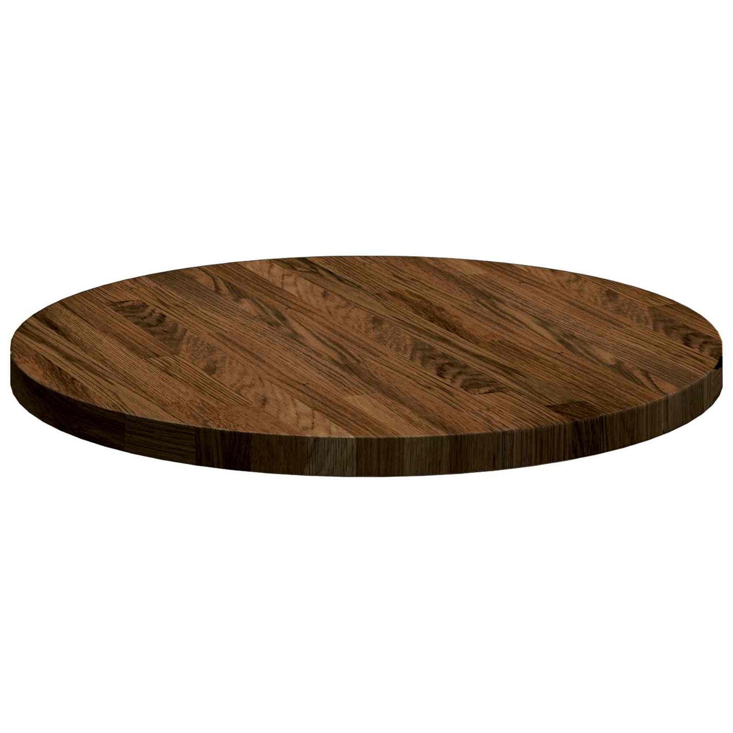 Table Top Dark Brown Ø 50 x 2.5 cm Solid Oak Wood