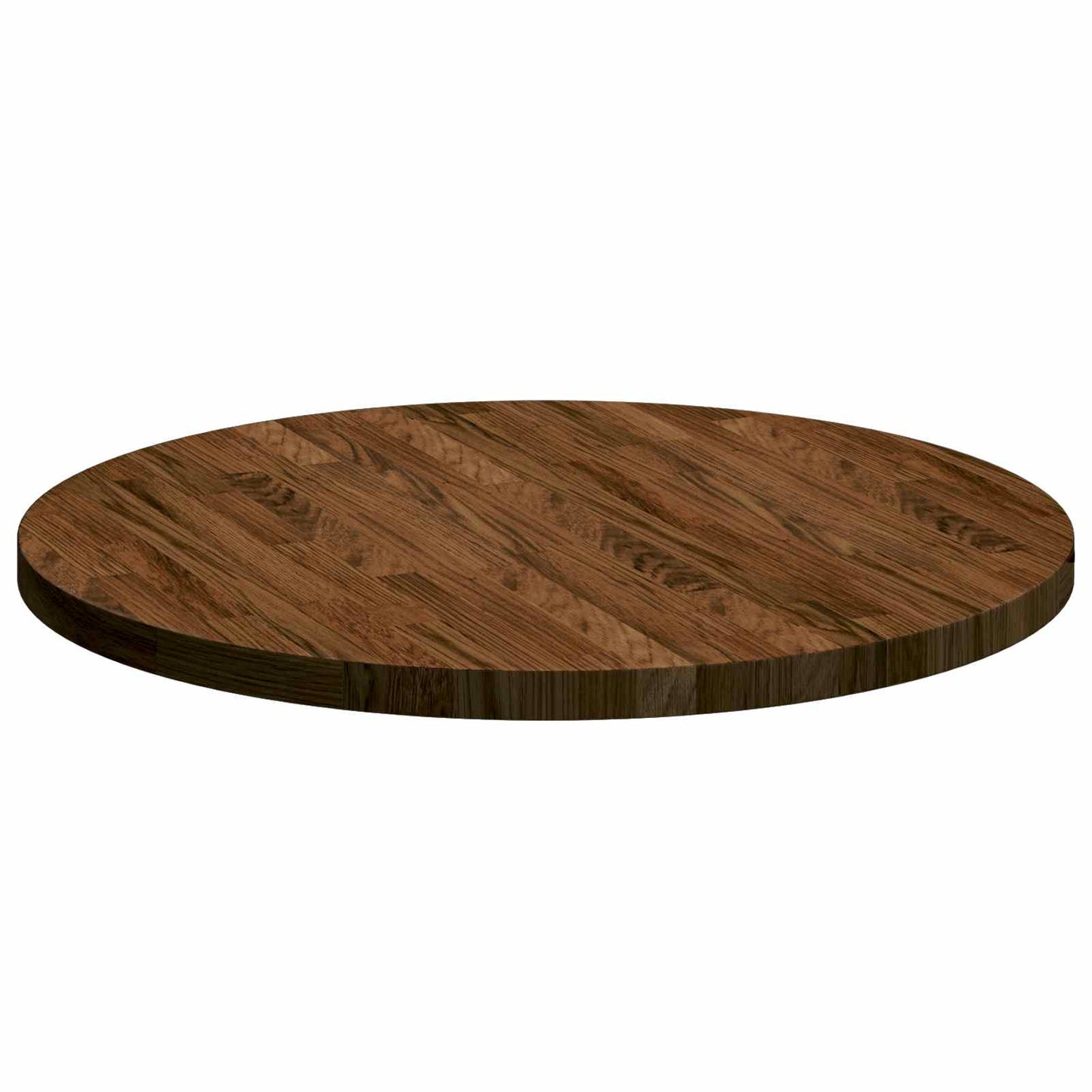 Table Top Dark Brown Ø 60 x 2.5 cm Solid Oak Wood